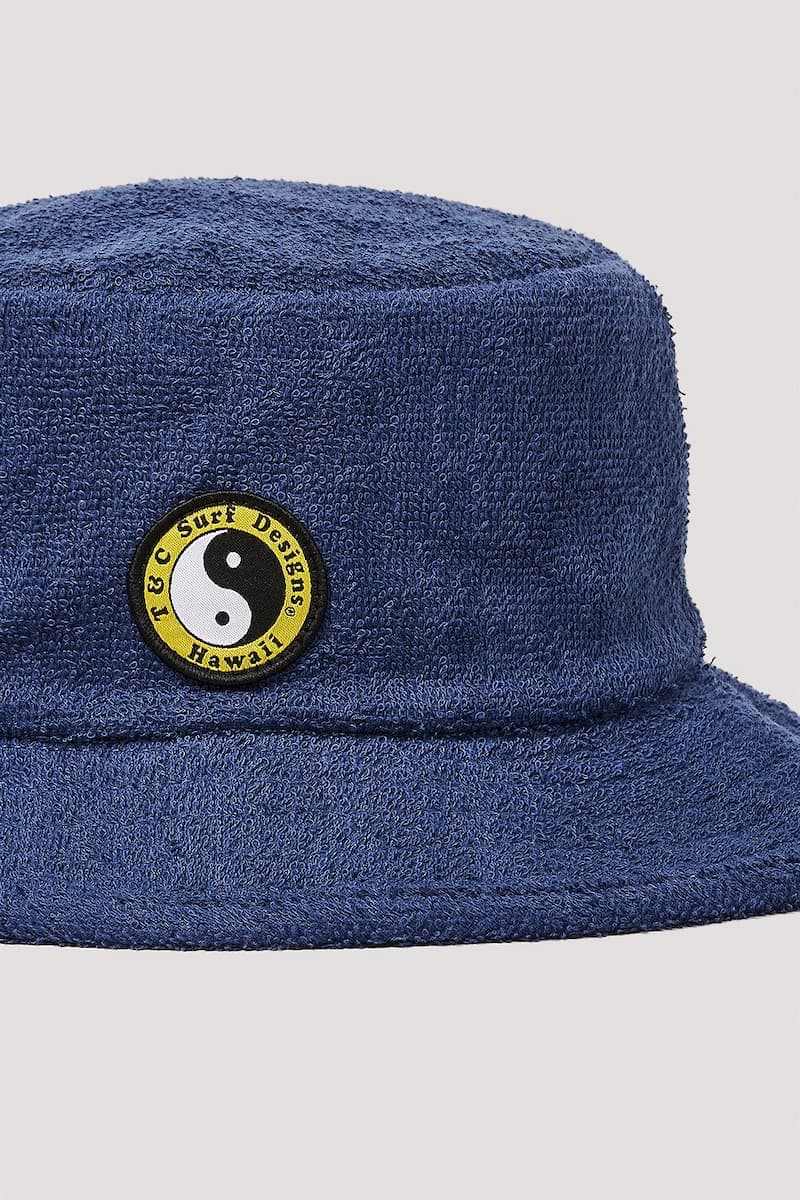 T&C Terry Beach Hat - Navy close up
