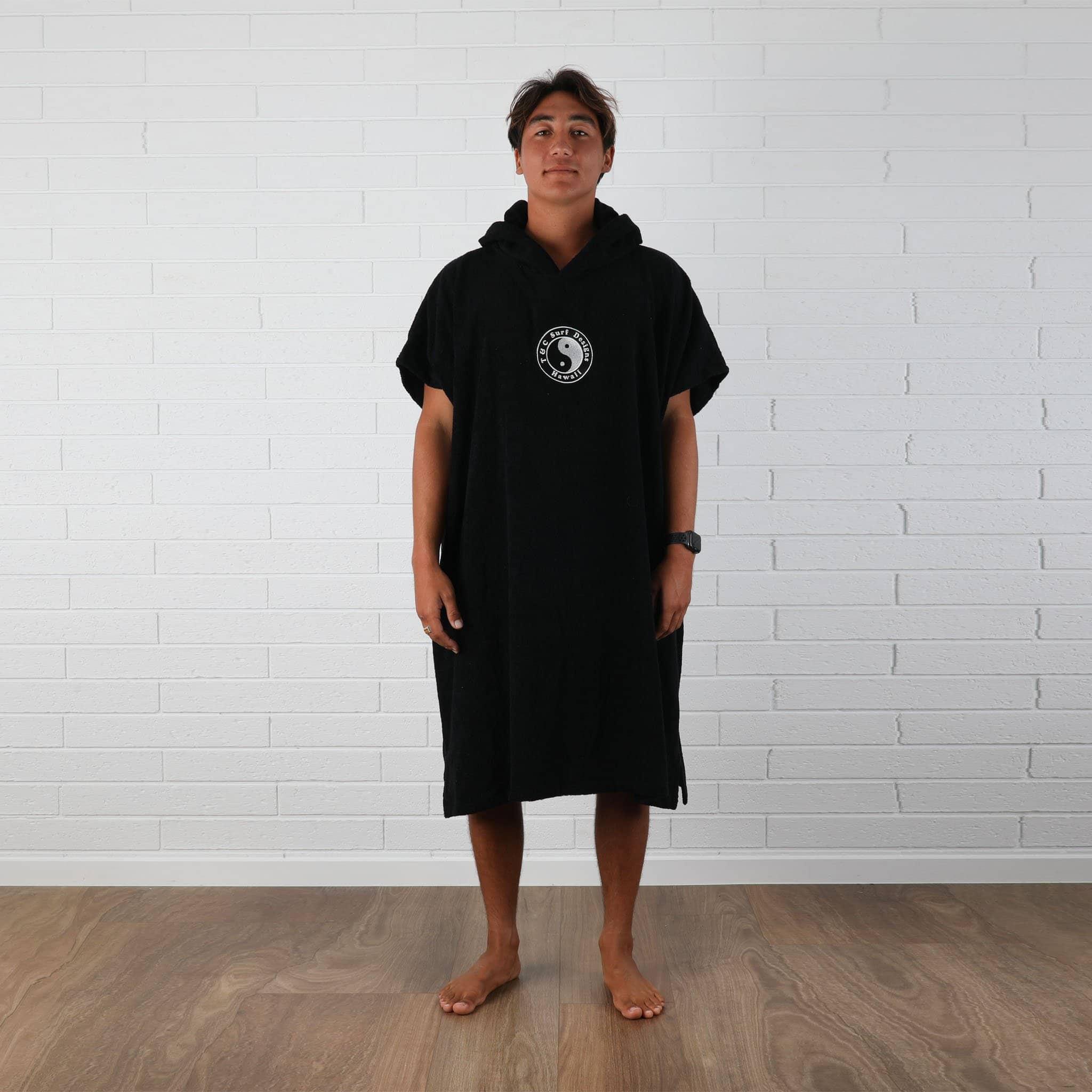T&C OG CF Hooded Towel Black