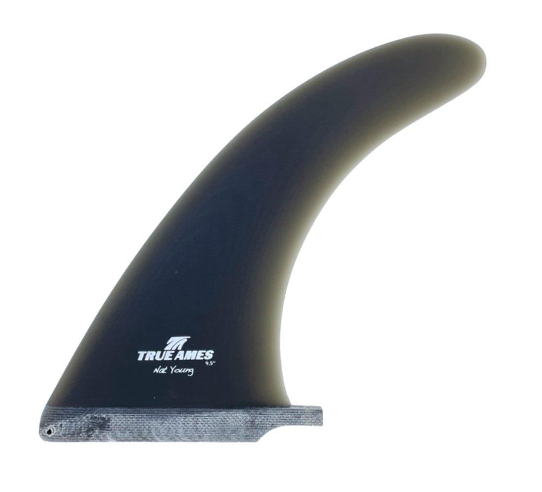 True Ames Nat Young 9.5" Longboard Fin - Smoke