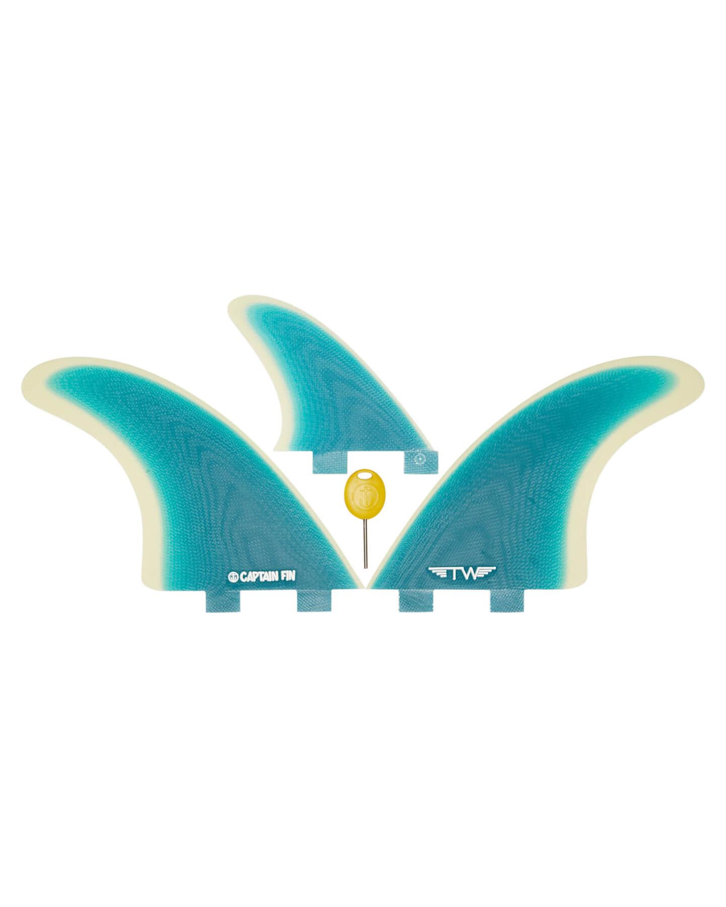 Captain Fin Co Tyler Warren Especial Twin +1 Turquoise - FCS Surfboard Fin