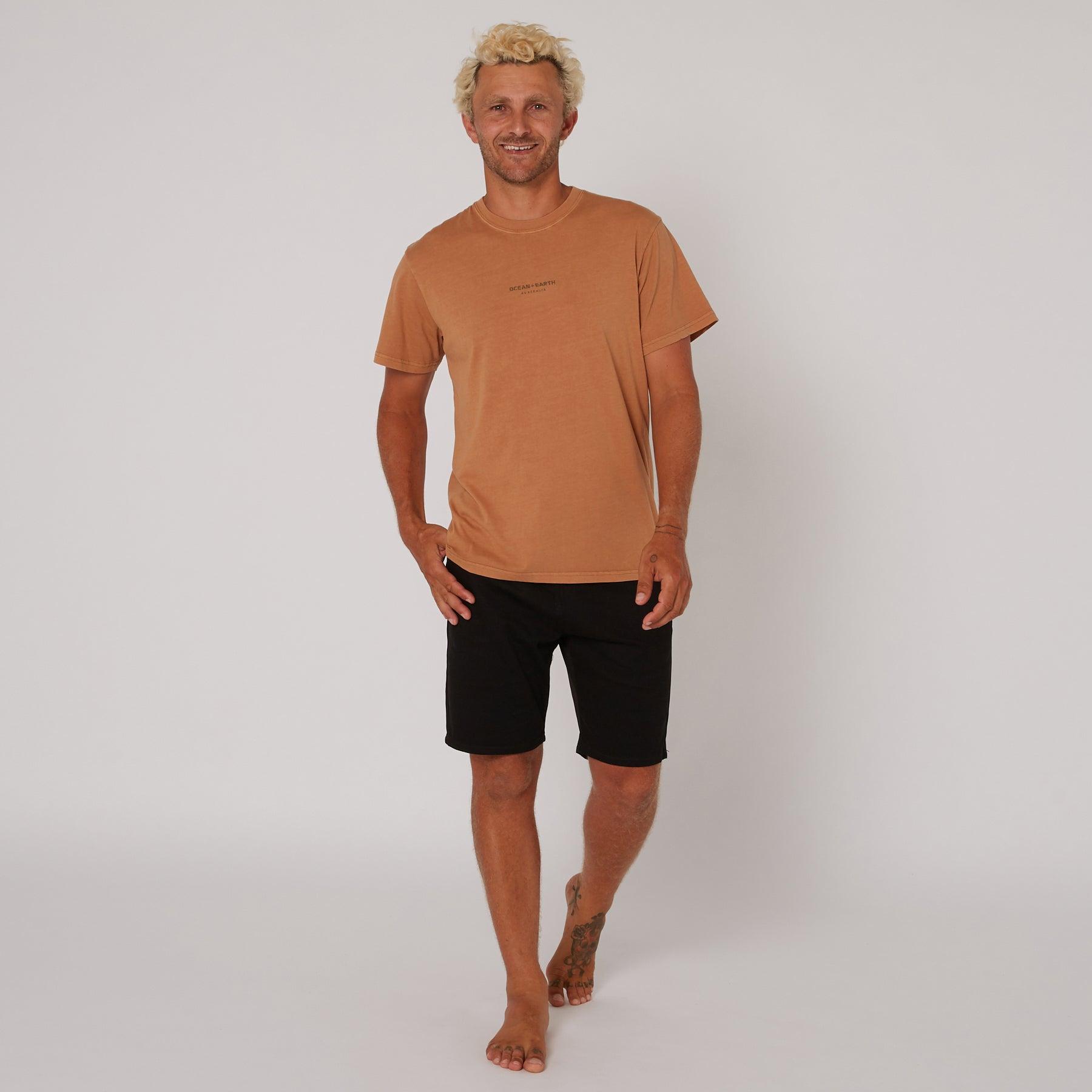 Washed Priority Tee - Almond