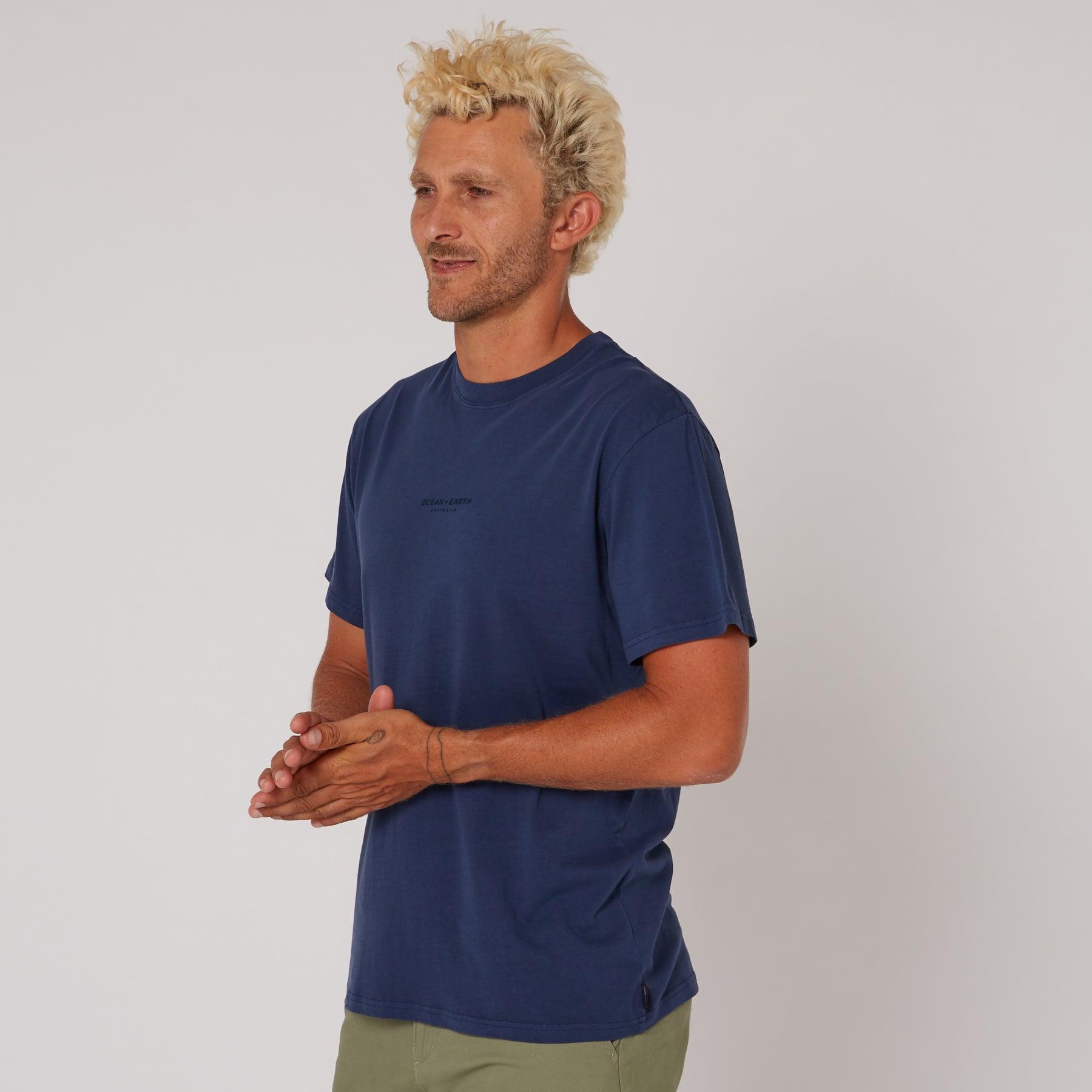 Washed Priority Tee - Navy