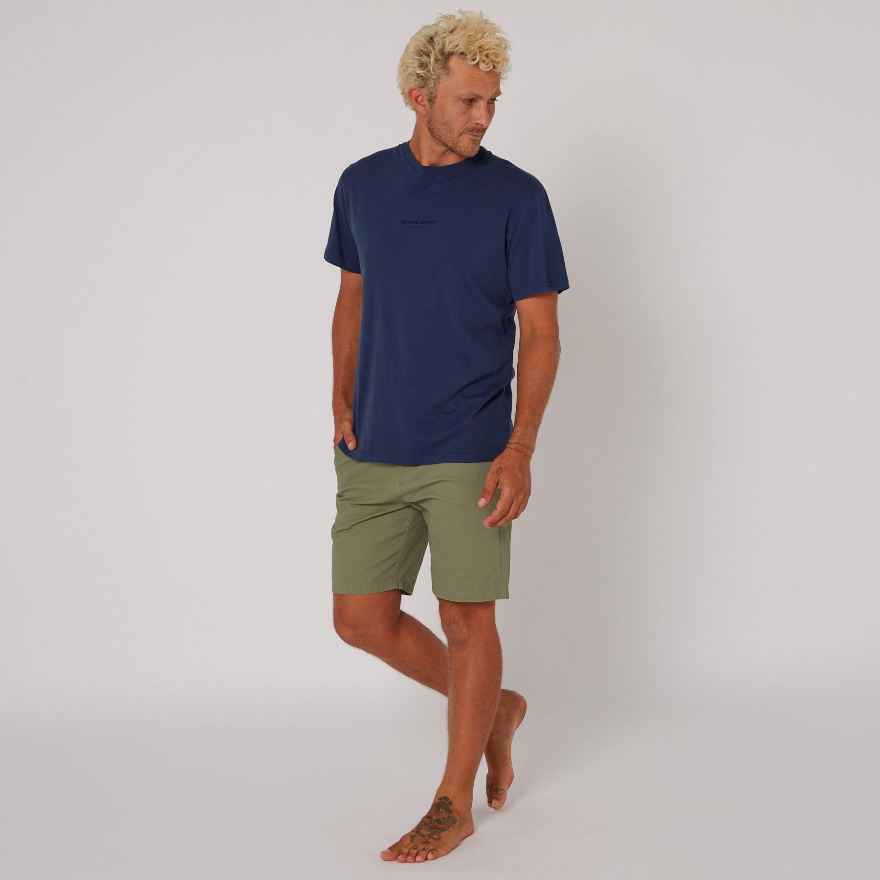 Washed Priority Tee - Navy