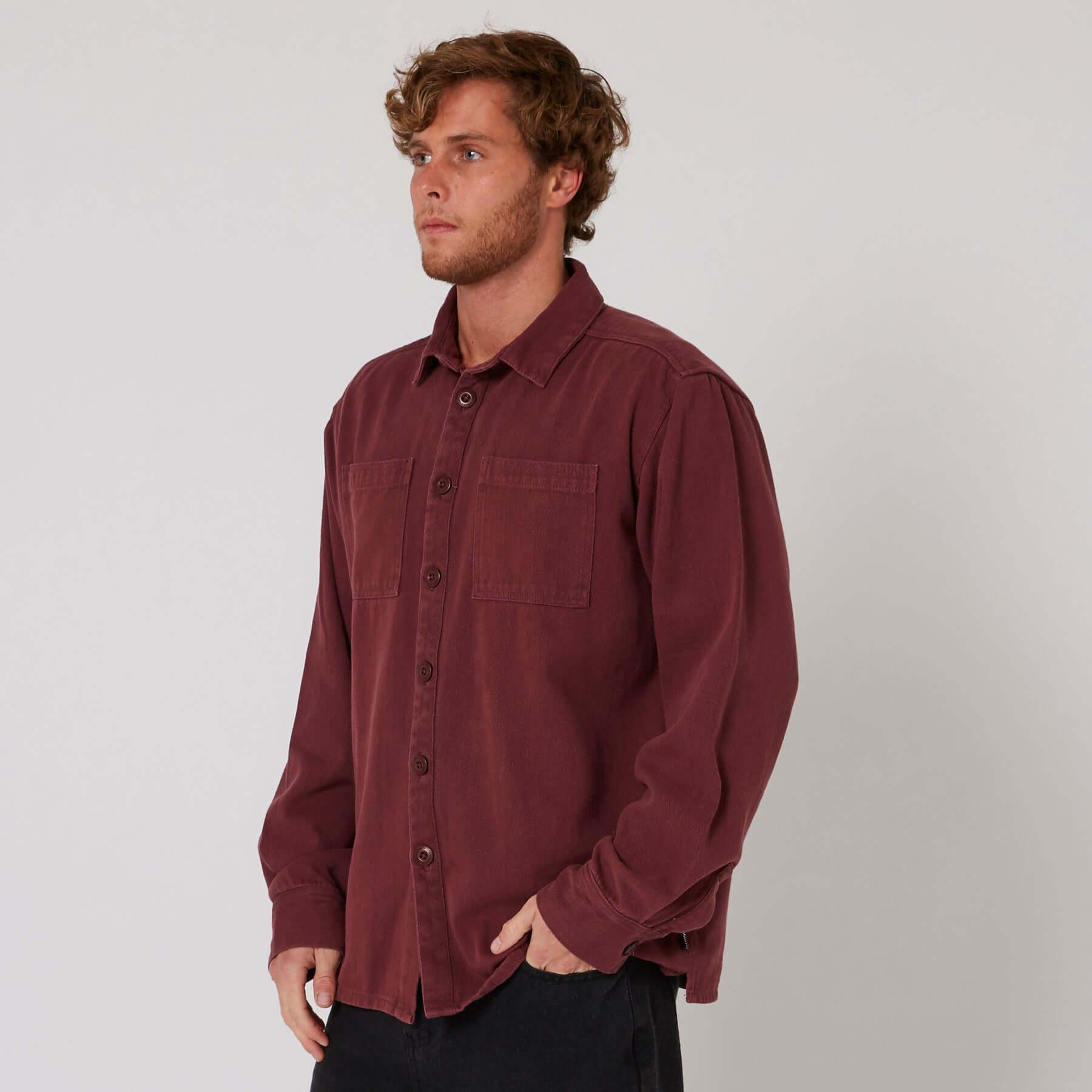 Wasteland Overshirt - Burgundy