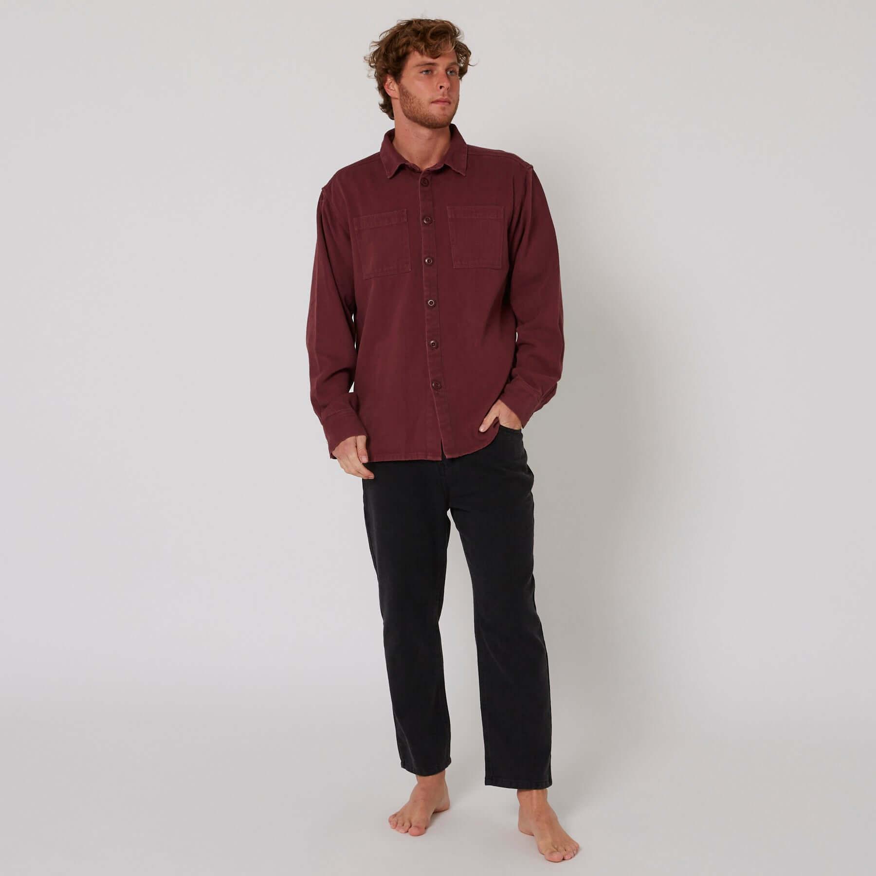 Wasteland Overshirt - Burgundy