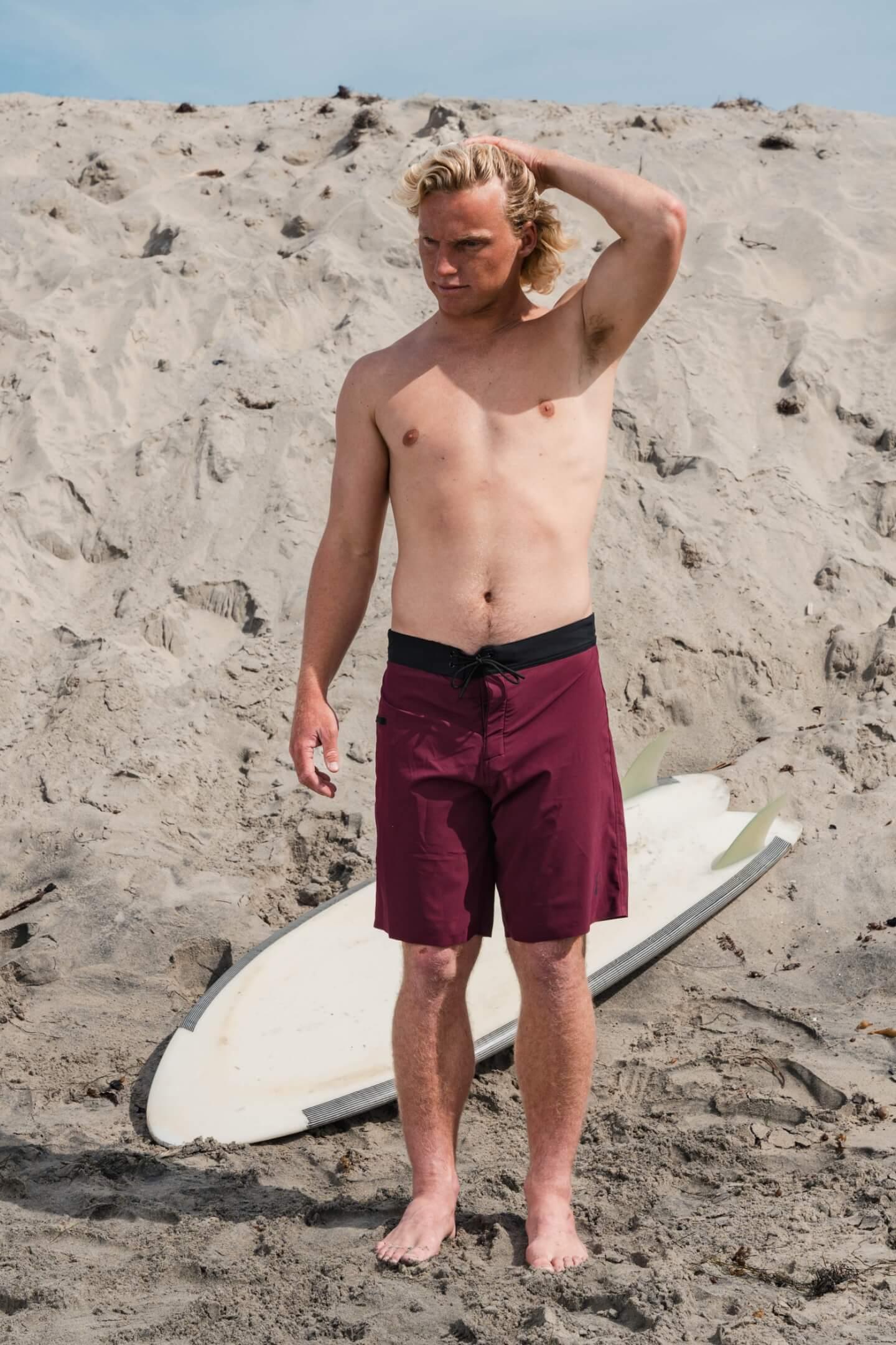 Wetsuit Lined Boardshorts Mariner Maroon Mens Drifties