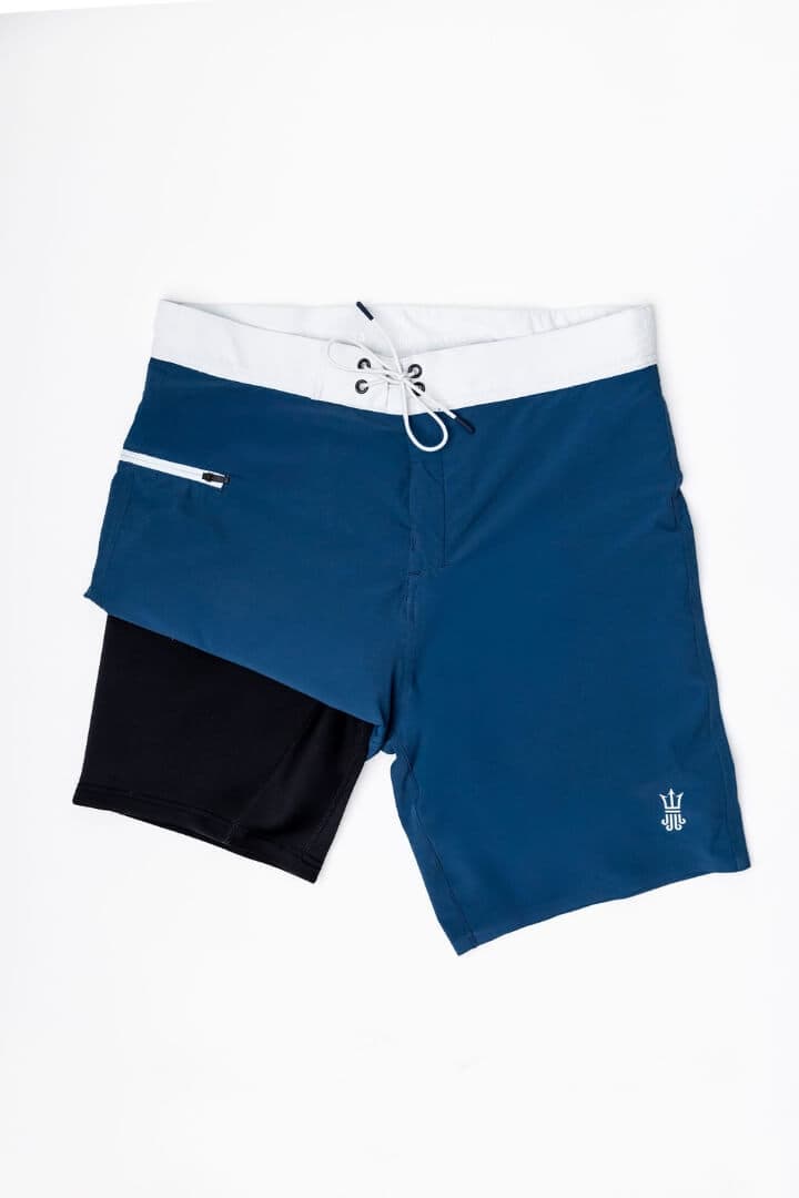 Wetsuit Lined Boardshorts Thunderstorm Blue Mens Drifties