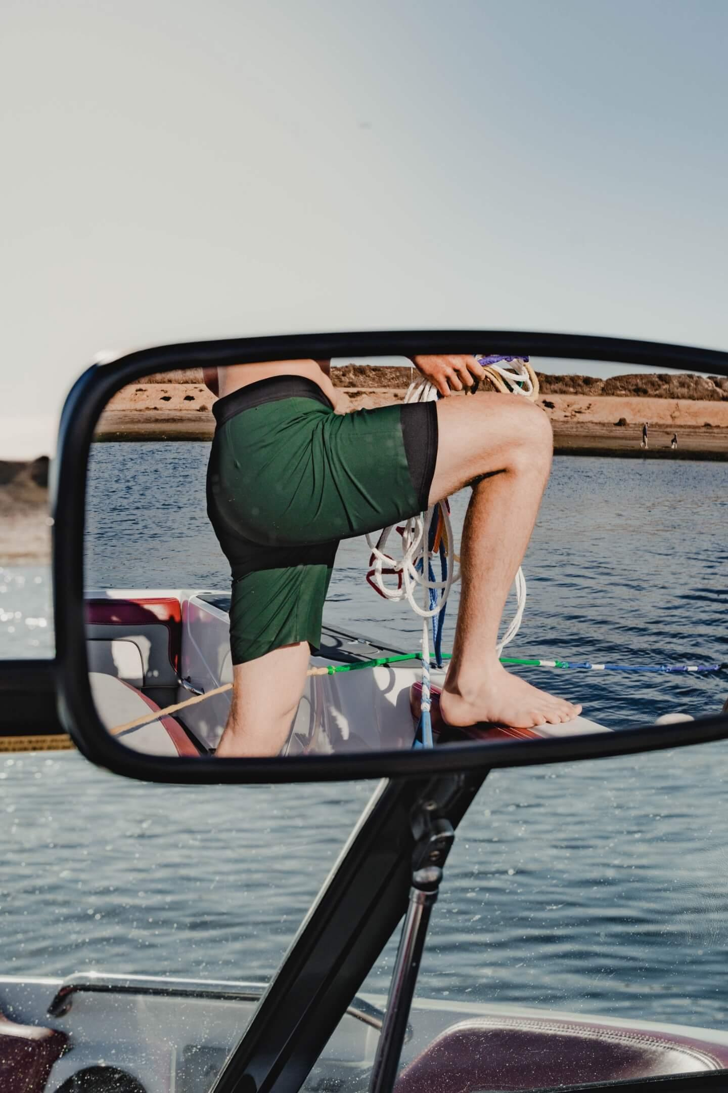 Wetsuit Lined Boardshorts Torrey Pine Green Mens Drifties