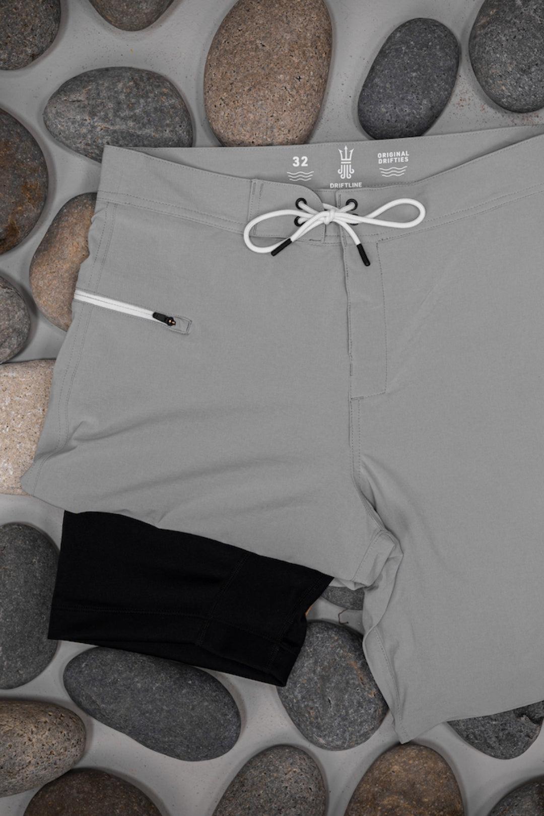 Wetsuit Lined Boardshorts Stone Gray Drifties