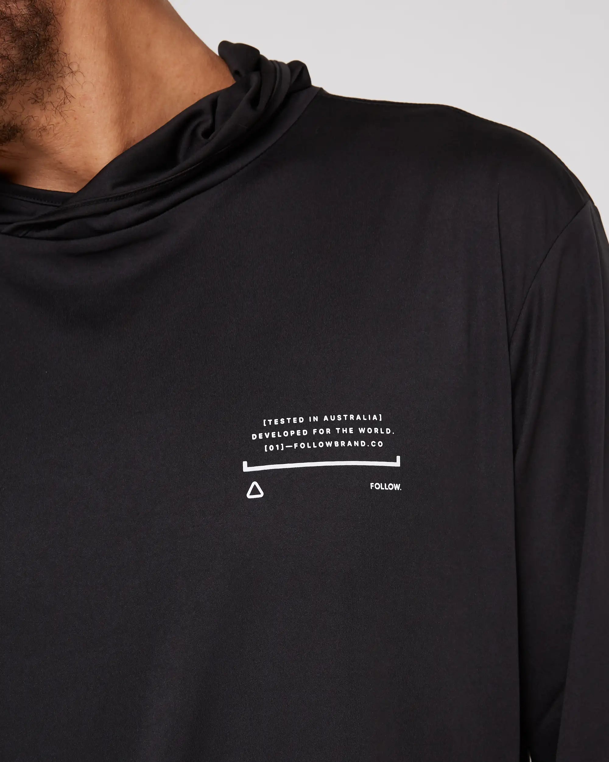 Follow Live Daily Sun Hood L/S - Black
