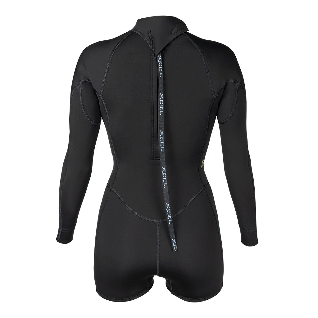 WOMENS AXIS BACK ZIP BOY SHORT 2MM LONG SLEEVES SPRINGSUIT