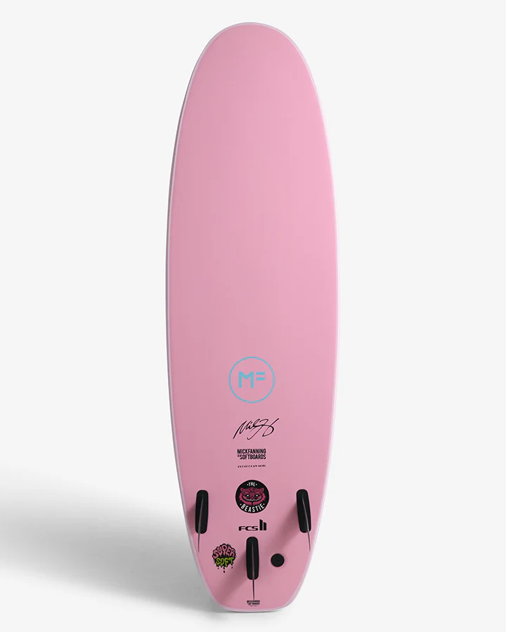 Beastie Super Soft Tri 7'6 - Baby Pink - FCS II 