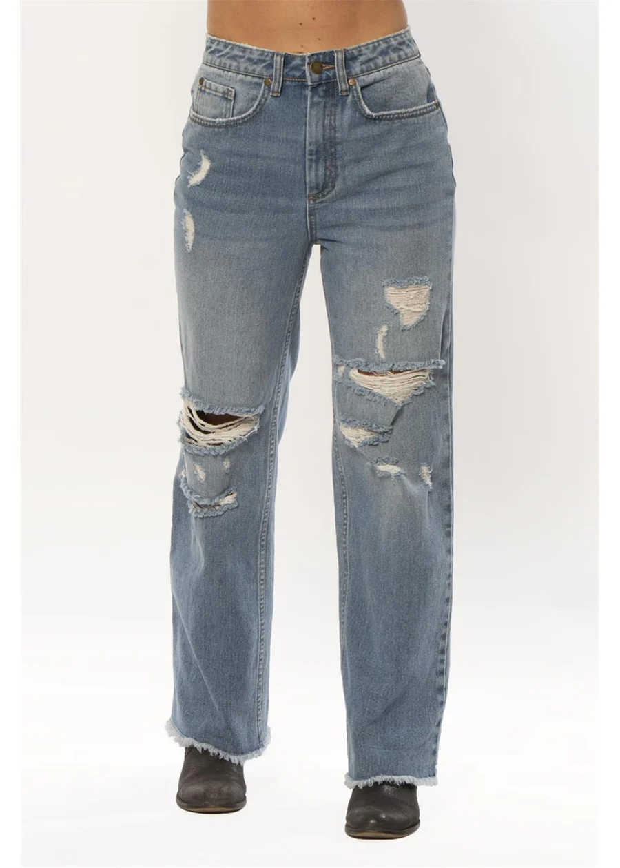 Blair Woven Jean - Faded Indigo