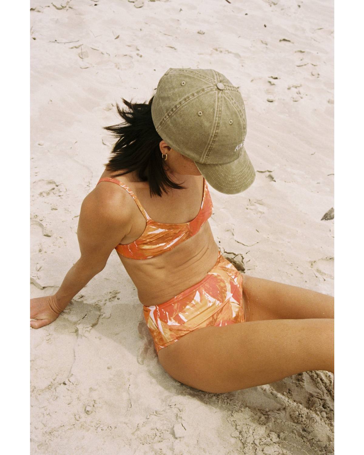 Atmosea Dad Cap - Vintage Khaki on woman top