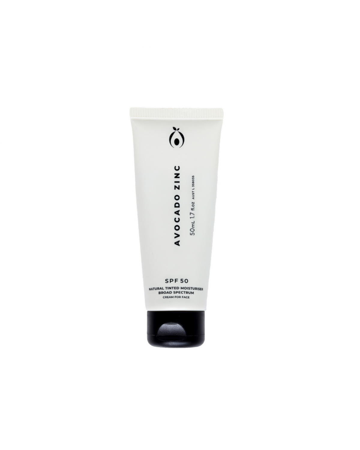 Avocado Zinc SPF 50 Natural Tinted Moisturiser - Light/Medium