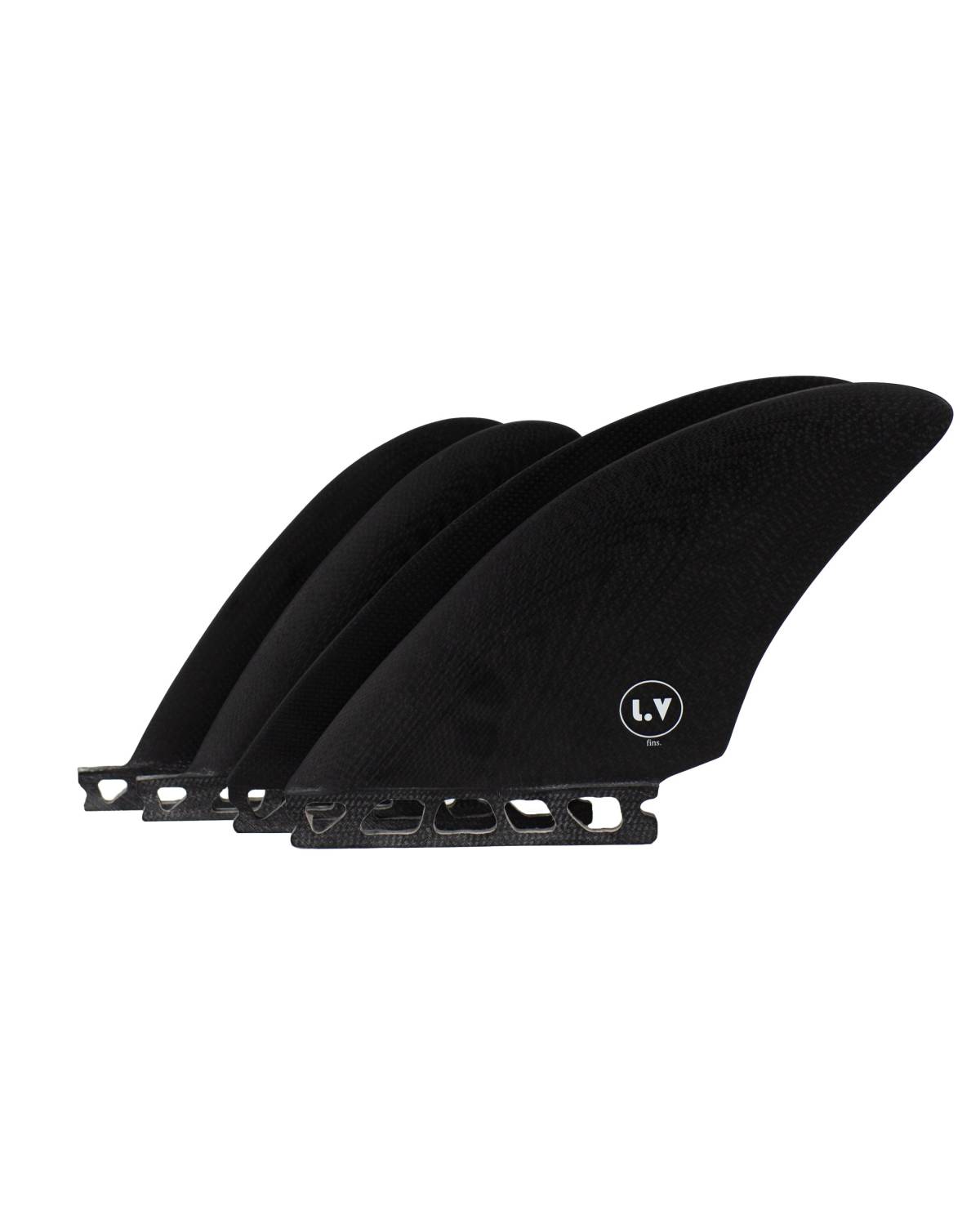 LVfins SB Quad Keel Set - Black