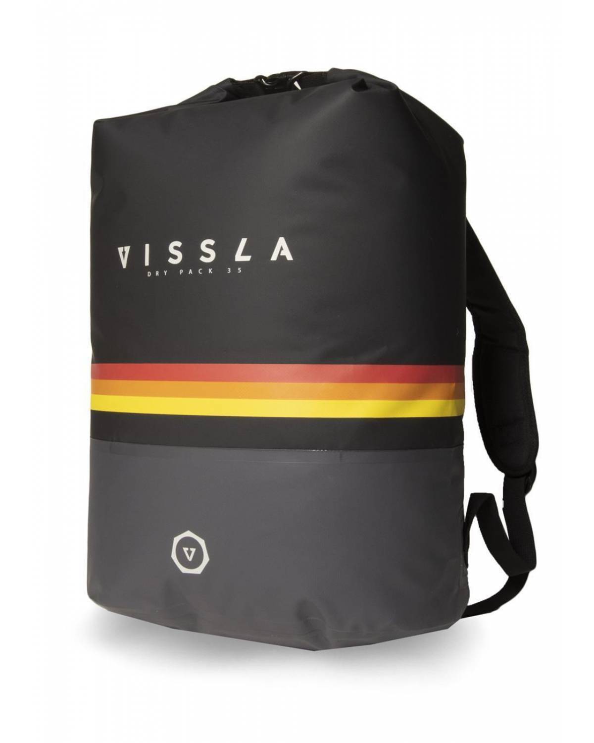 Vissla 7 Seas 35L Dry Backpack - Black 3 side