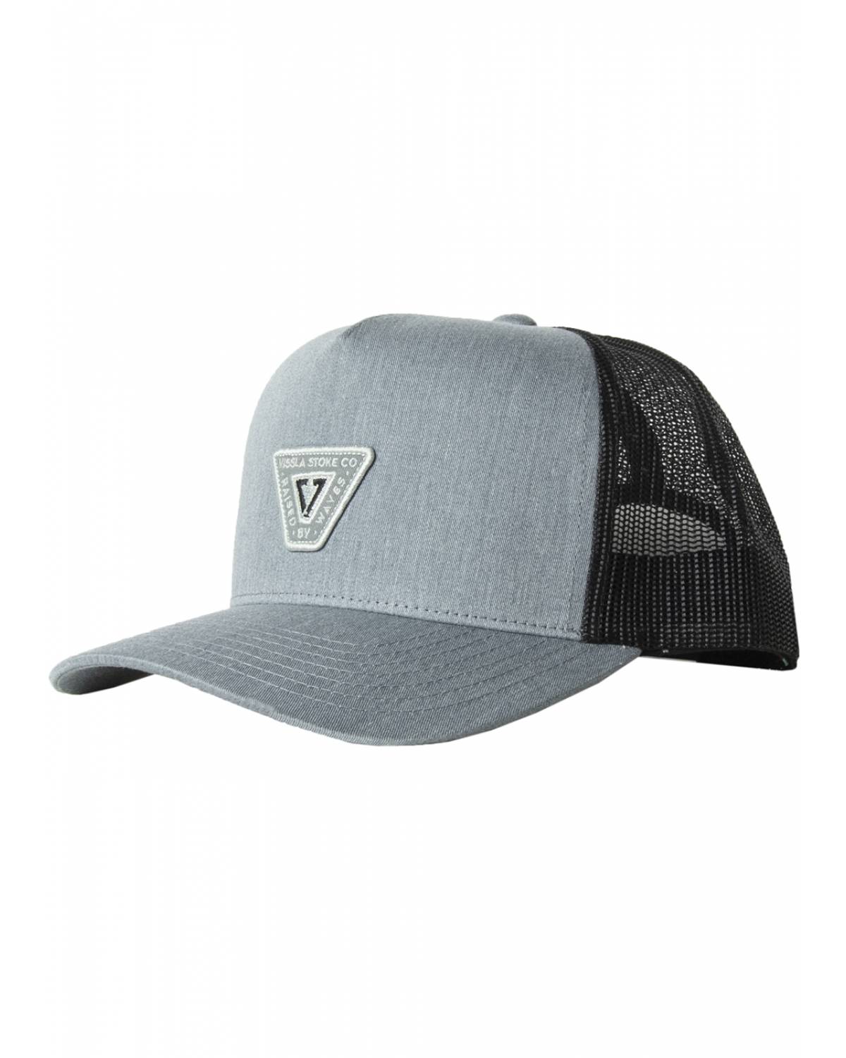 SOLID SETS ECO TRUCKER HAT - GREY HEATHER front