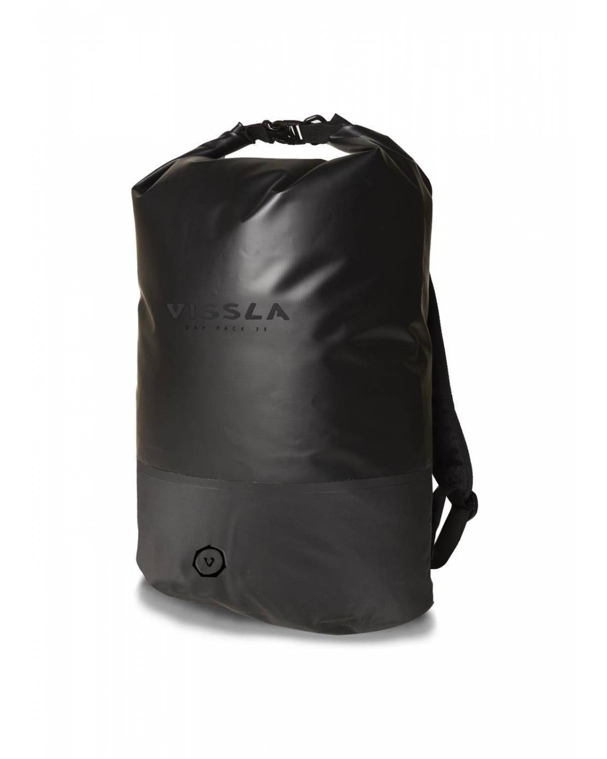 Vissla 7 Seas 35L Dry Backpack - Black 2 side