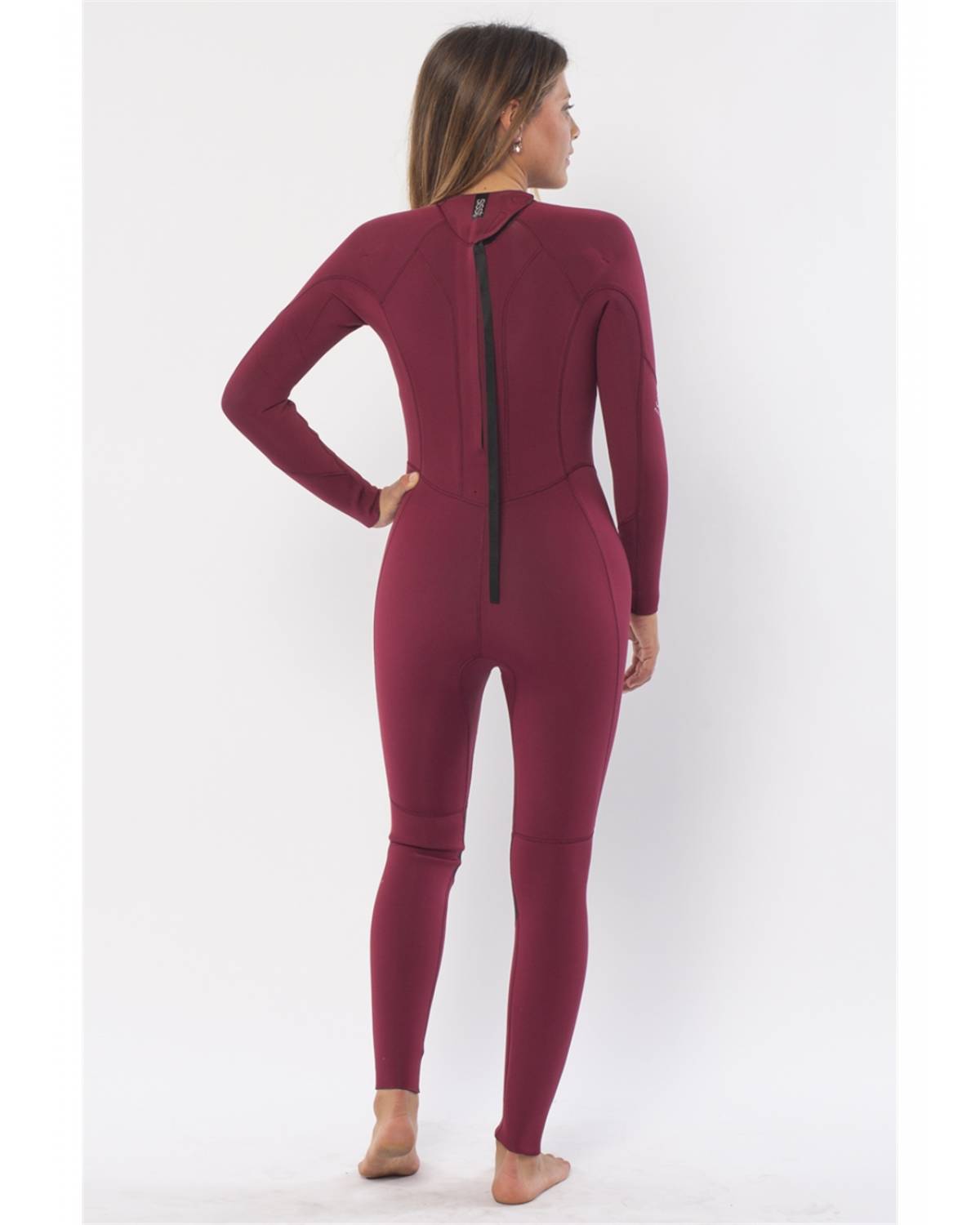 Girl's 7 Seas 3/2 Back Zip Wetsuit - Wine - 10