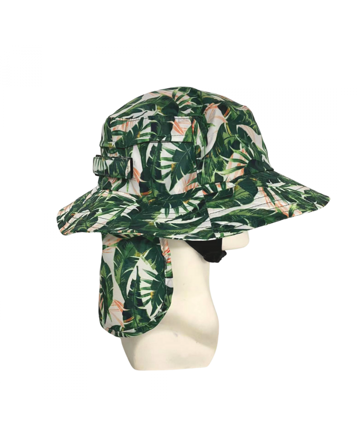 Boardsox Green Leaf Surf Hat top on mannequin