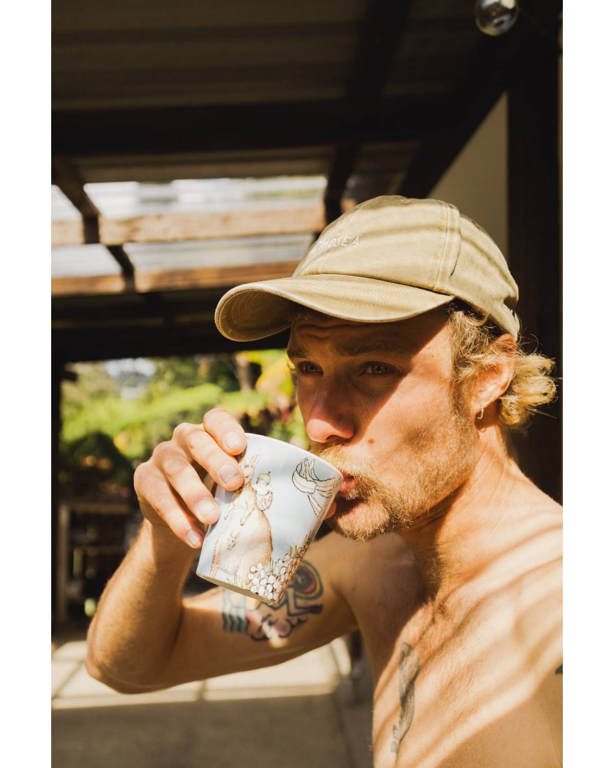 Atmosea Dad Cap - Vintage Khaki on a male