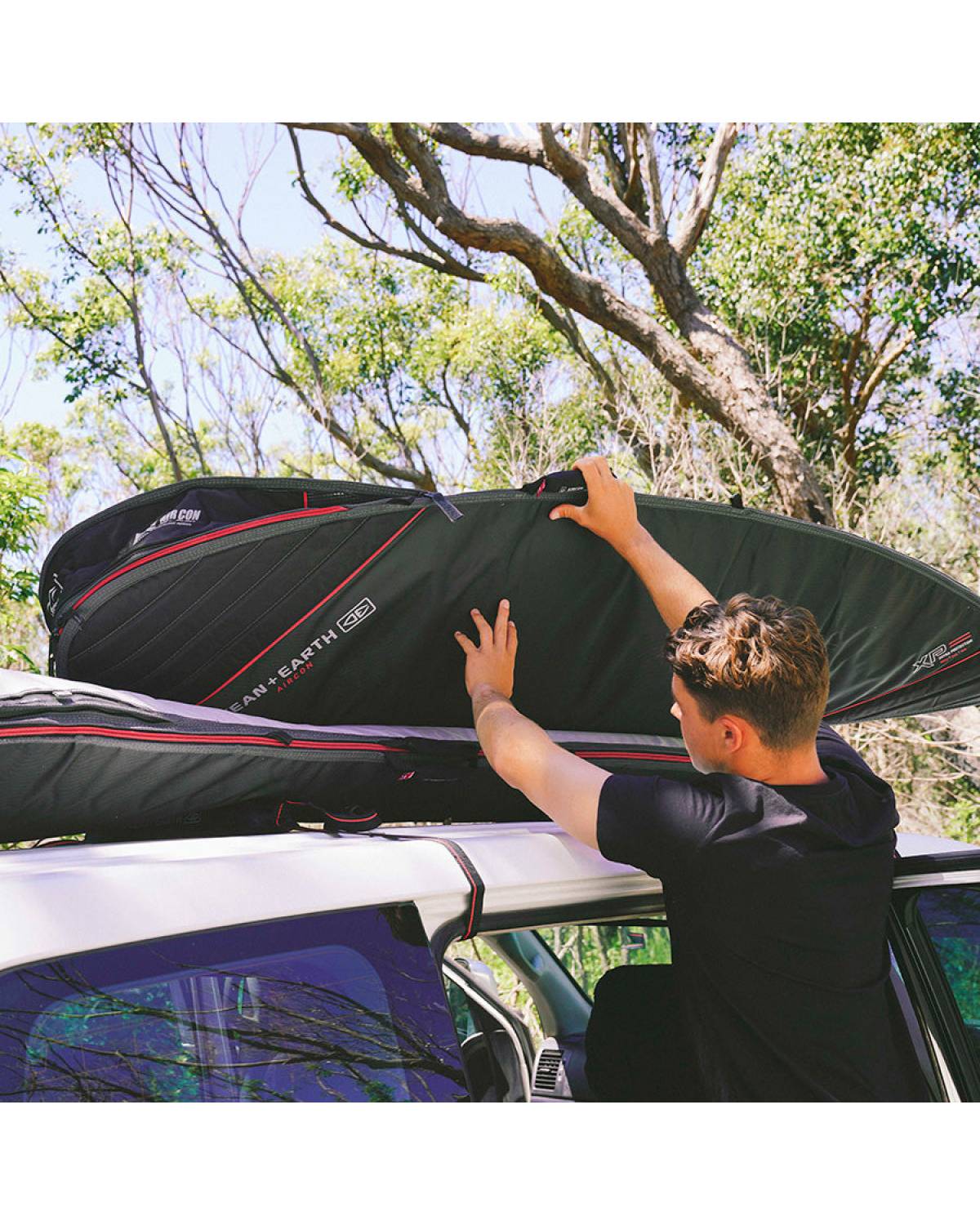 Aircon Fish Cover - Black/Red / 7'4"