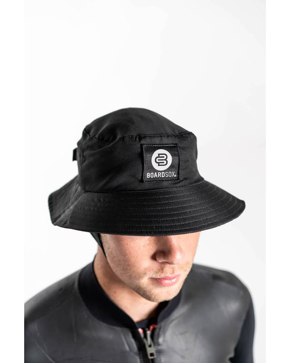 Boardsox Surf Hat - Black top on model
