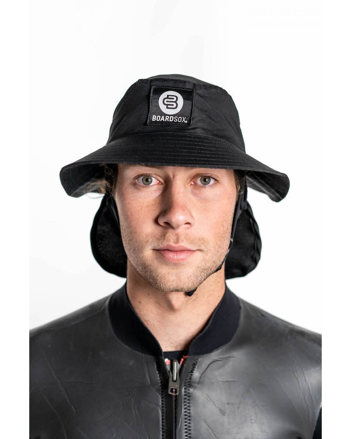 Boardsox Surf Hat - Black front on model