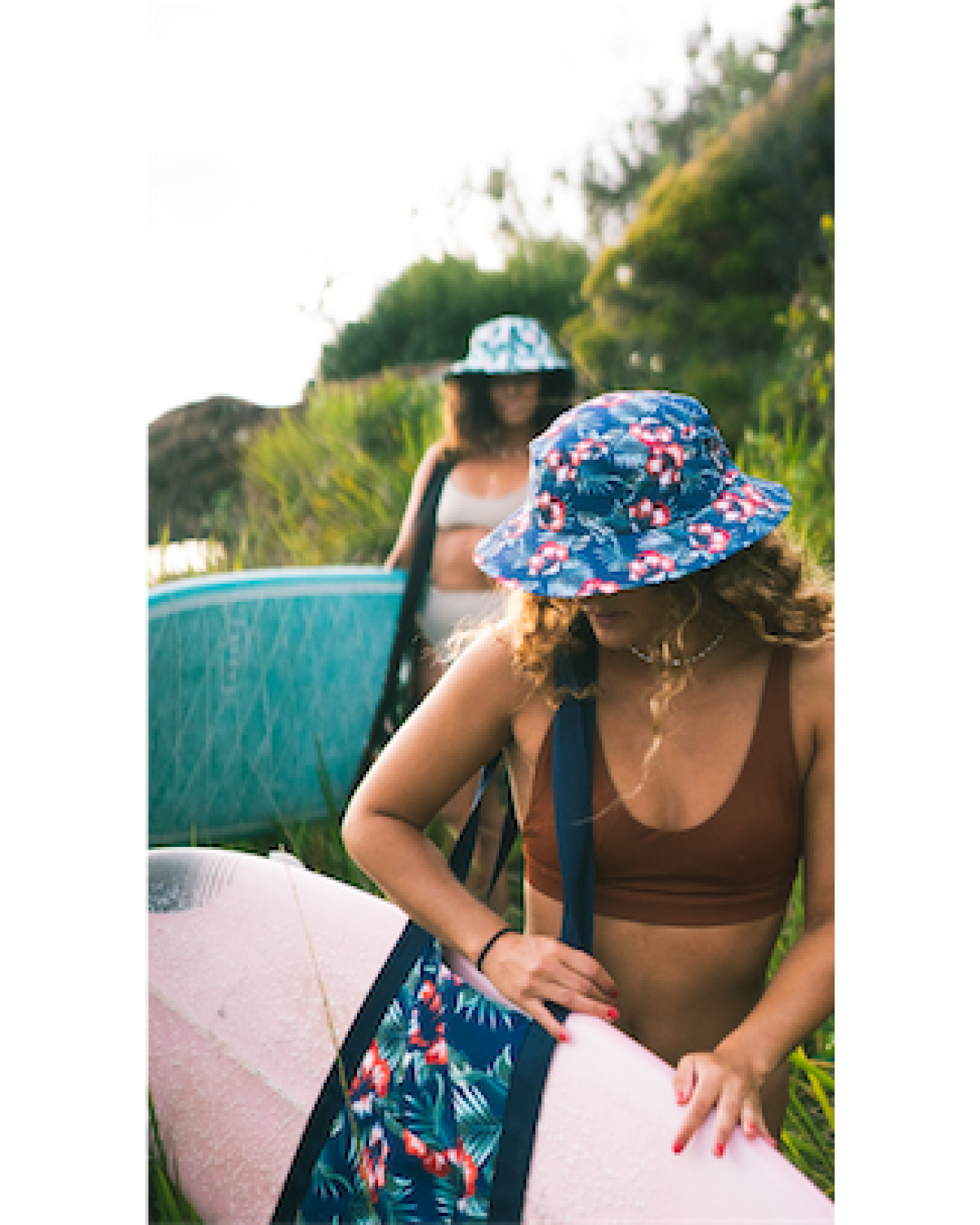 Boardsox Surfboard Sling - Hawaiian on models with board