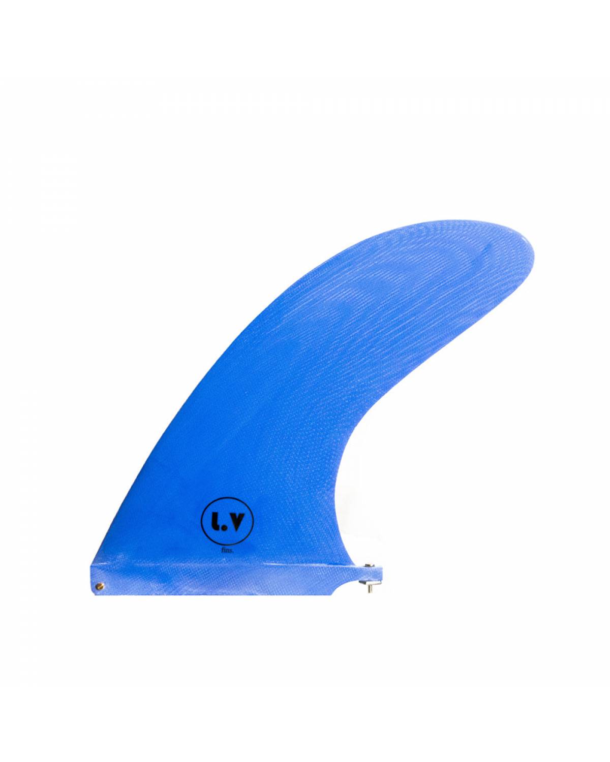 LV Fins LB Half Bell Raked Pivot 10" Single Fin - Blue 1