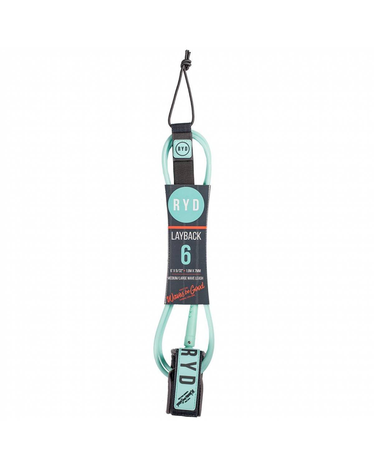 6ft Layback 7mm - Aqua/Grey
