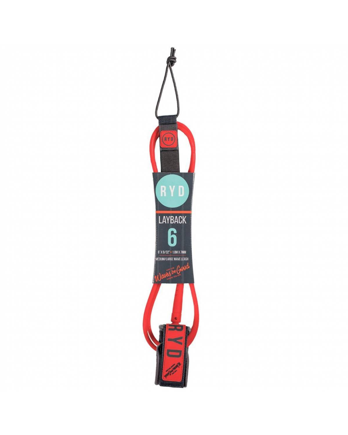 6ft Layback 7mm - Coral/Grey