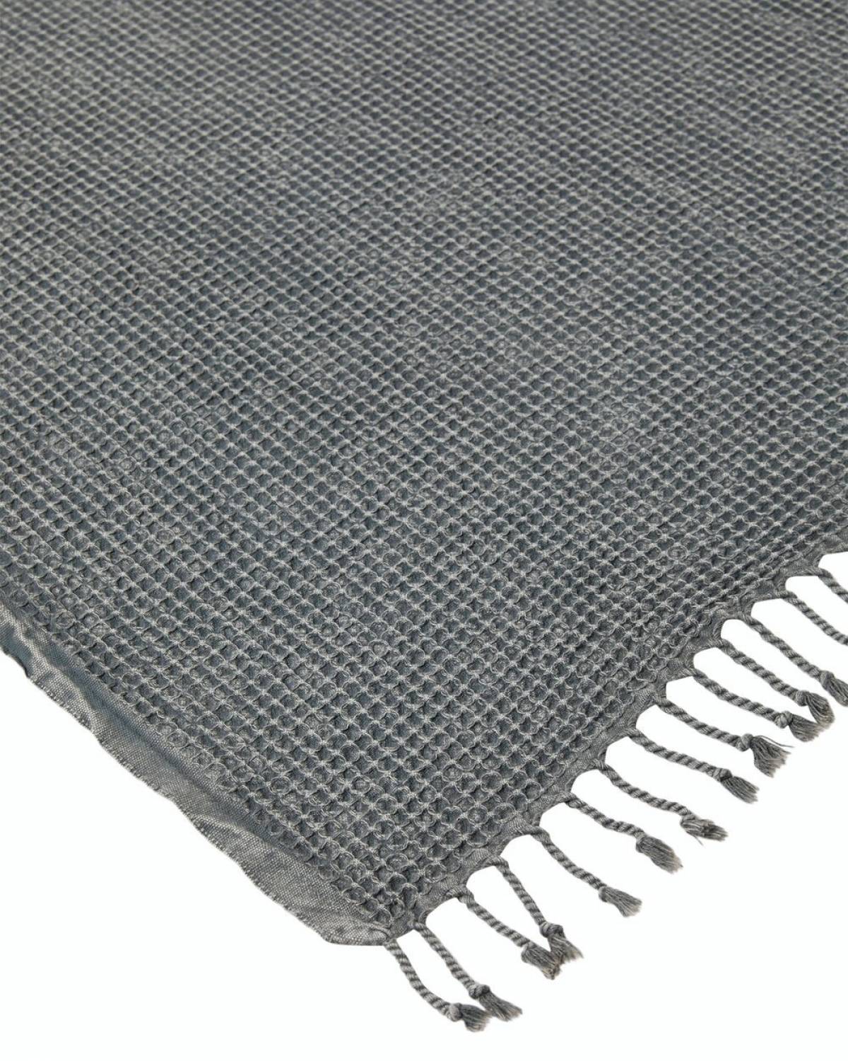 OZoola Waffle Beach Towel - Charcoal trim