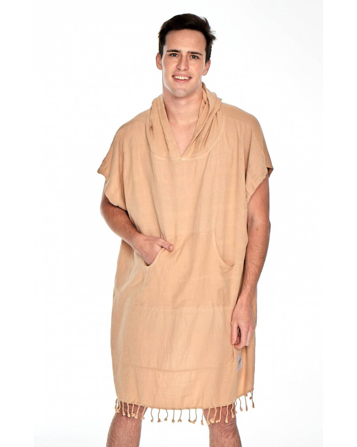 OZoola Surf Poncho - Sand on model