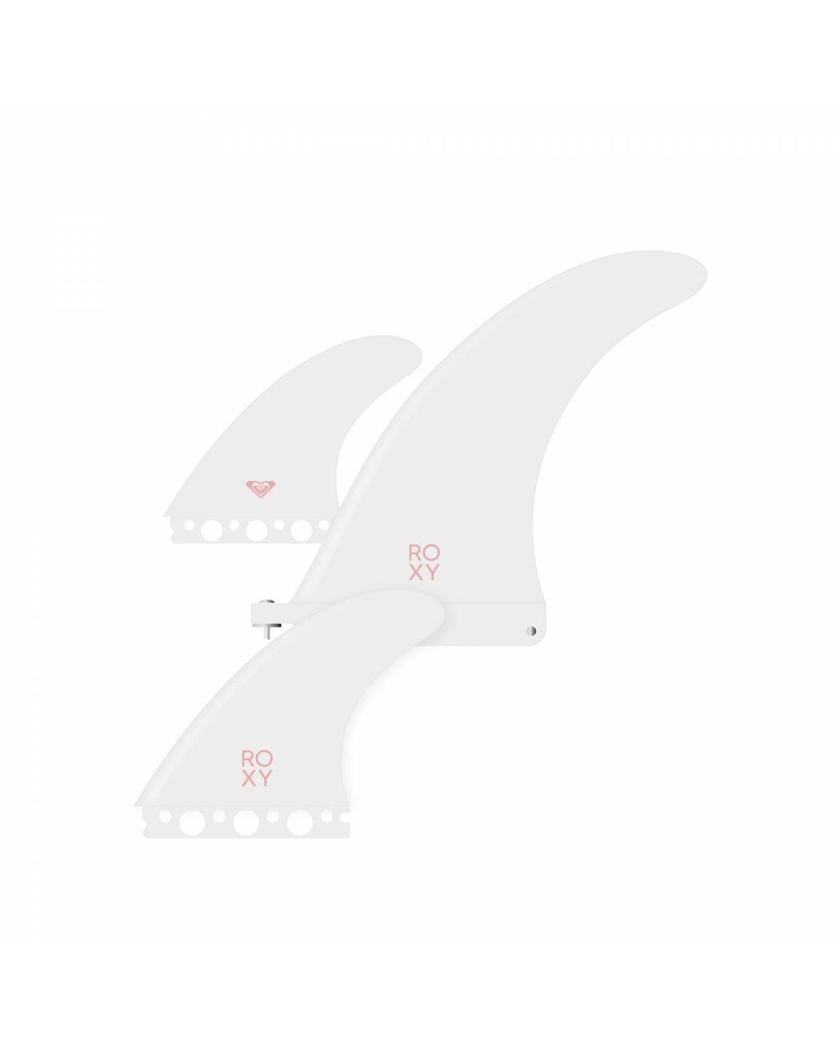 Roxy 2+1 Fin Set - White