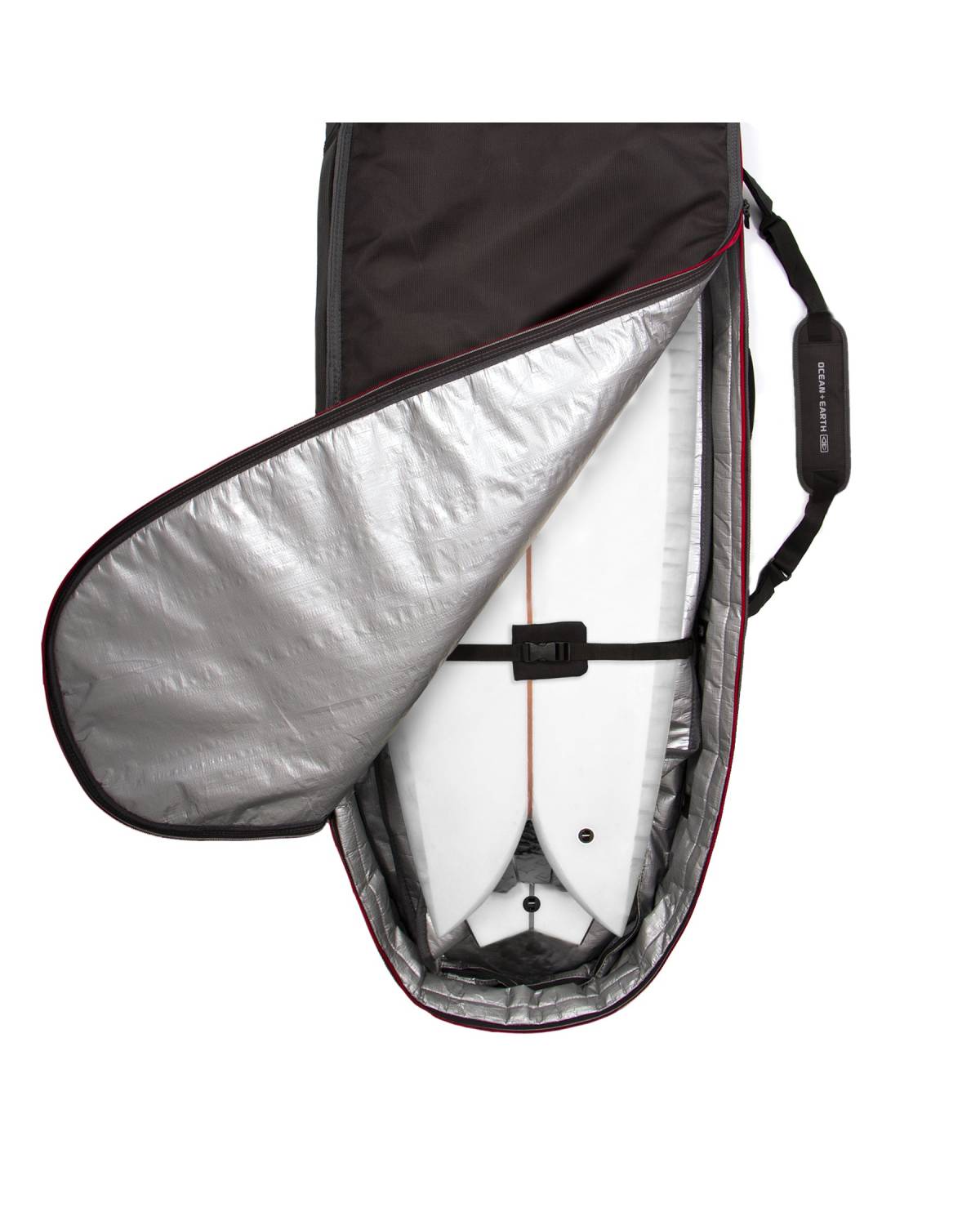 Double Compact Fish Cover - Black/Red / 7'2"