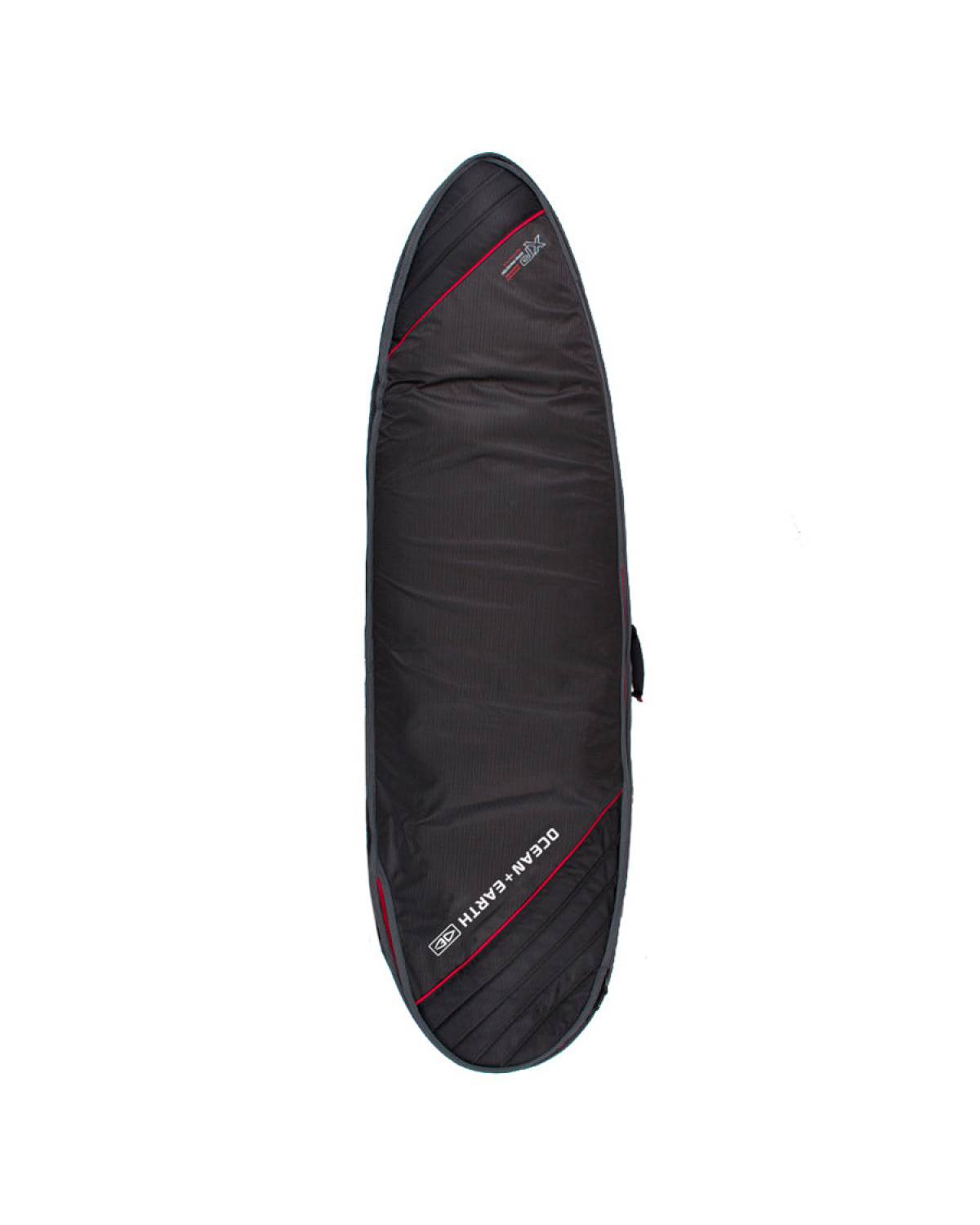 Triple Compact Fish Cover - Black/Red / 6'0"