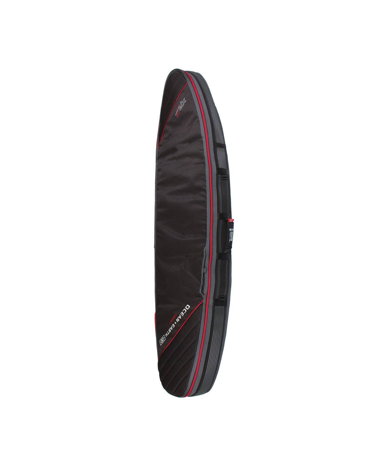 Double Compact Shortboard Cover - Black/Red / 6'4"
