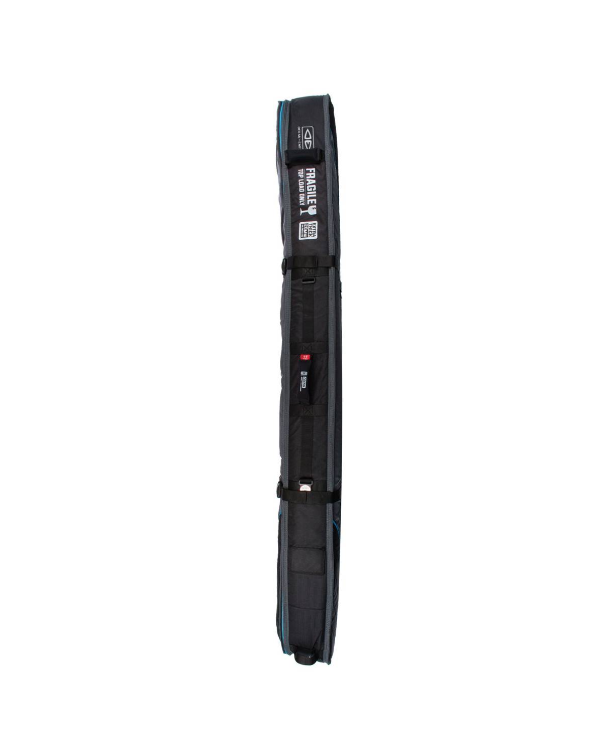 Double Coffin Shortboard Cover - Black/Blue / 6'6"