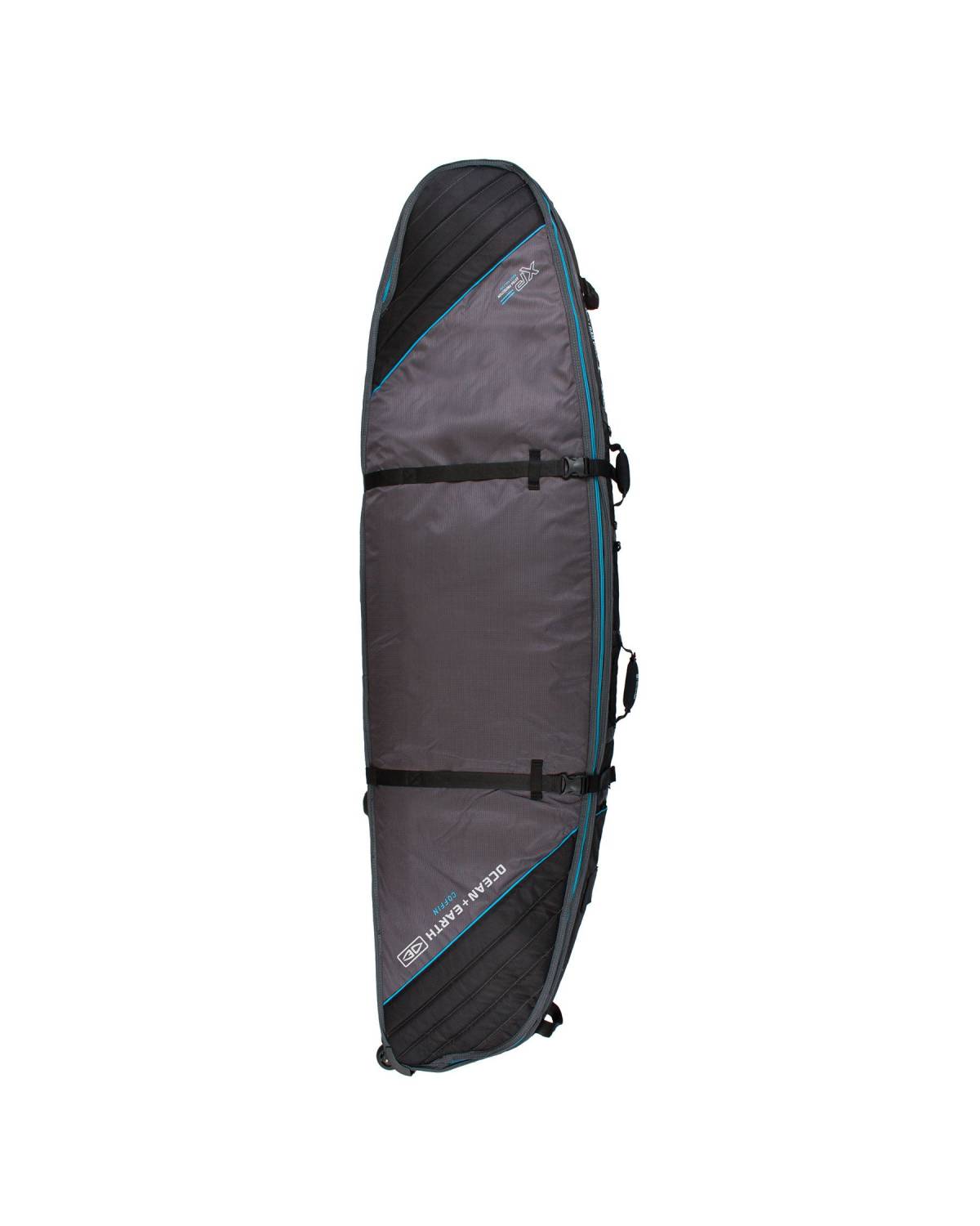 Triple Wheel Shortboard Cover - Black/Blue / 7'0"