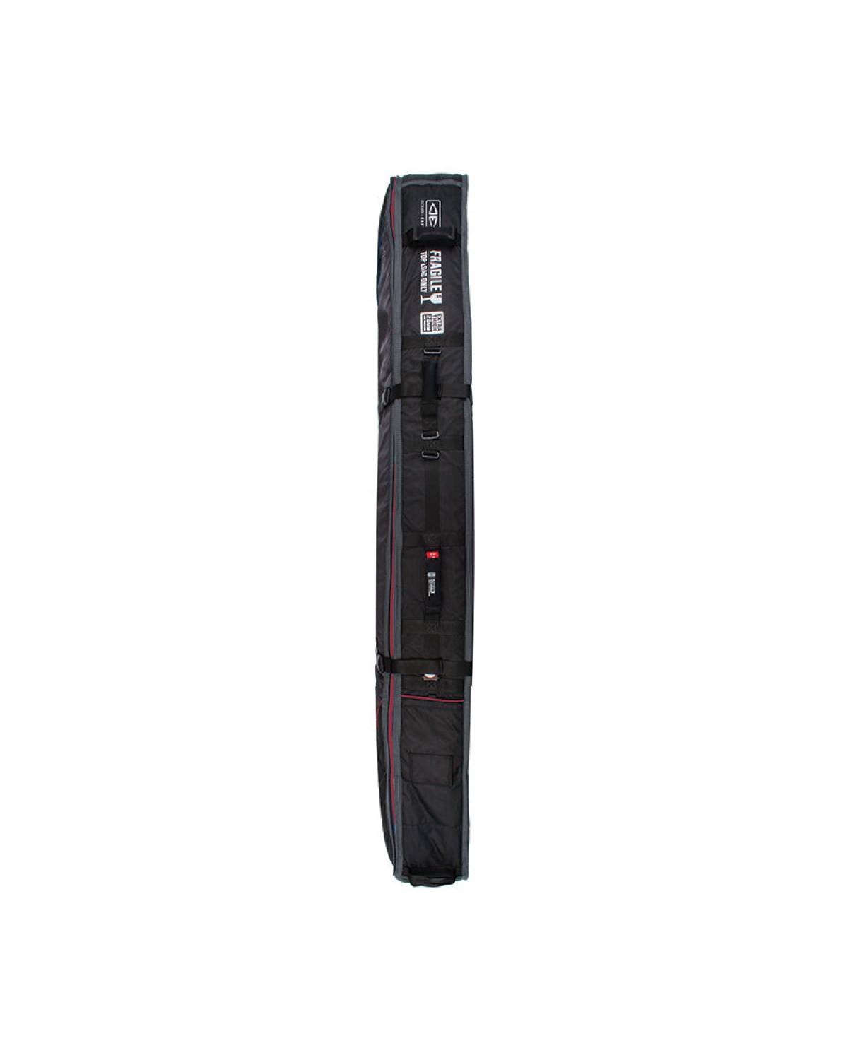 Triple Wheel Shortboard Cover - Black/Red / 7'0"
