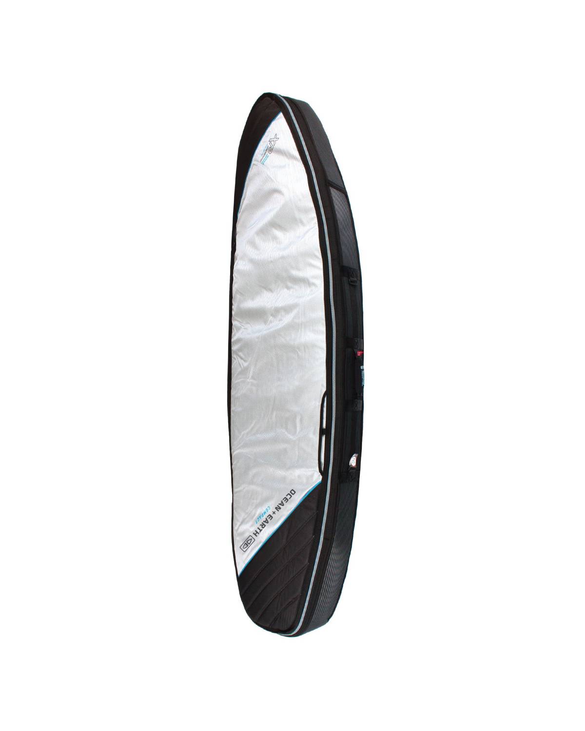 Triple Compact Shortboard Cover - Silver / 6'4"