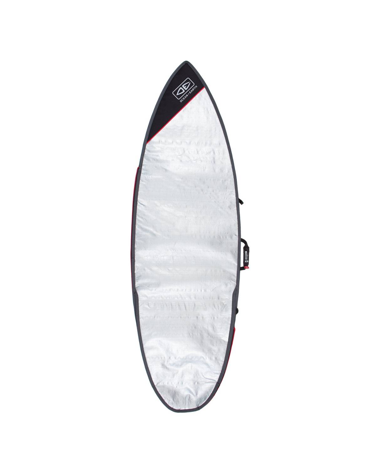 Compact Day Shortboard Cover - Black/Red / 5'8"