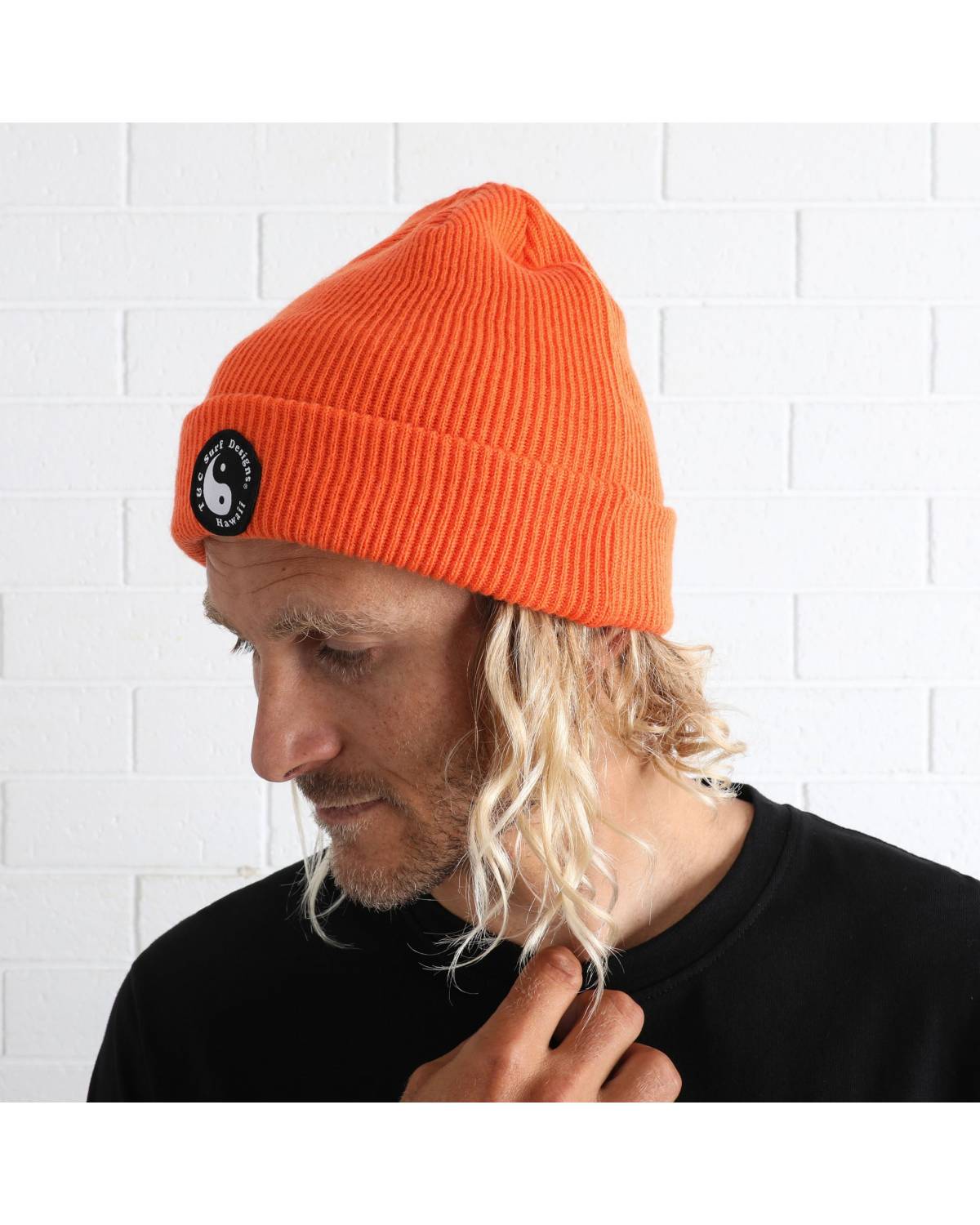 T&C Surf OG Beanie - Orange on model