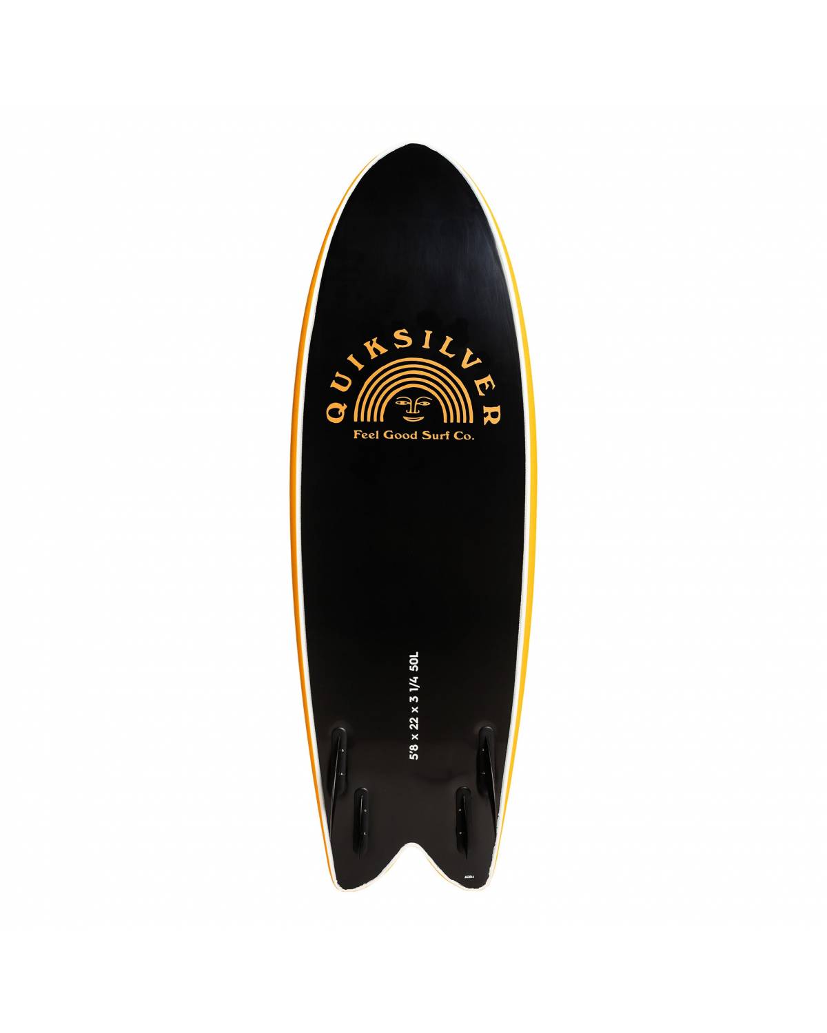 Marlin 5'8 Quad Bonzer Softboard - Pumpkin bottom