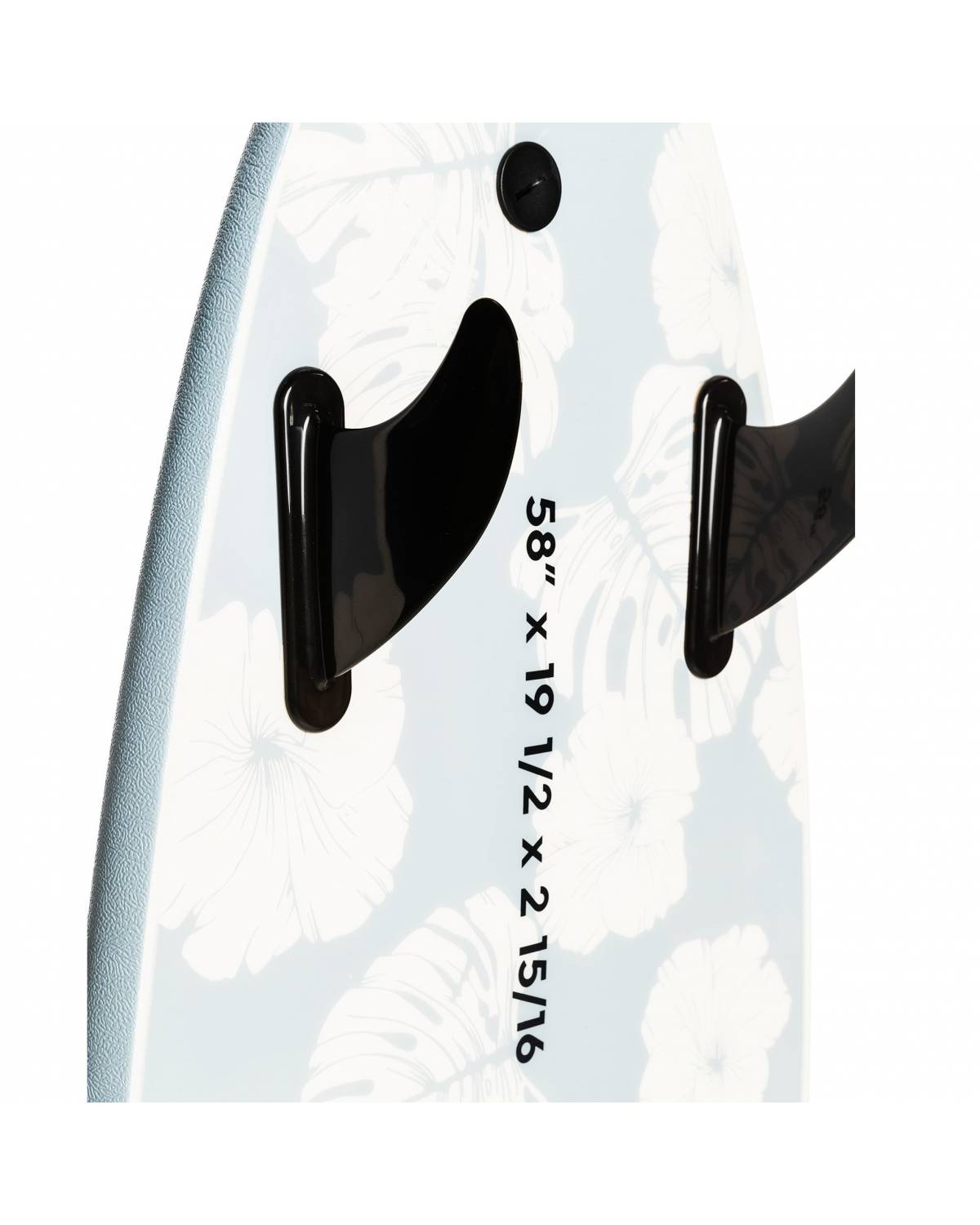 Roxy Grom Softboard 58" - Blue Ocean fins