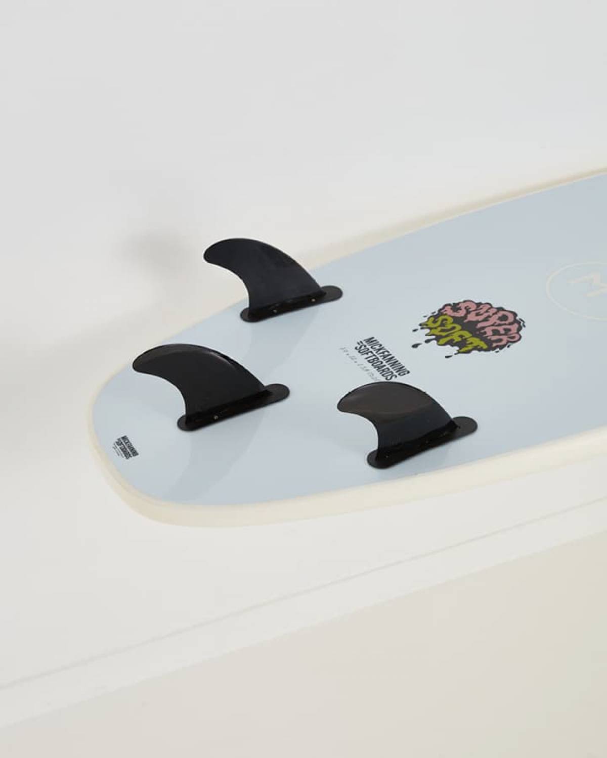 SUPERSOFT TRI 6'6 - WHITE/SKY tail