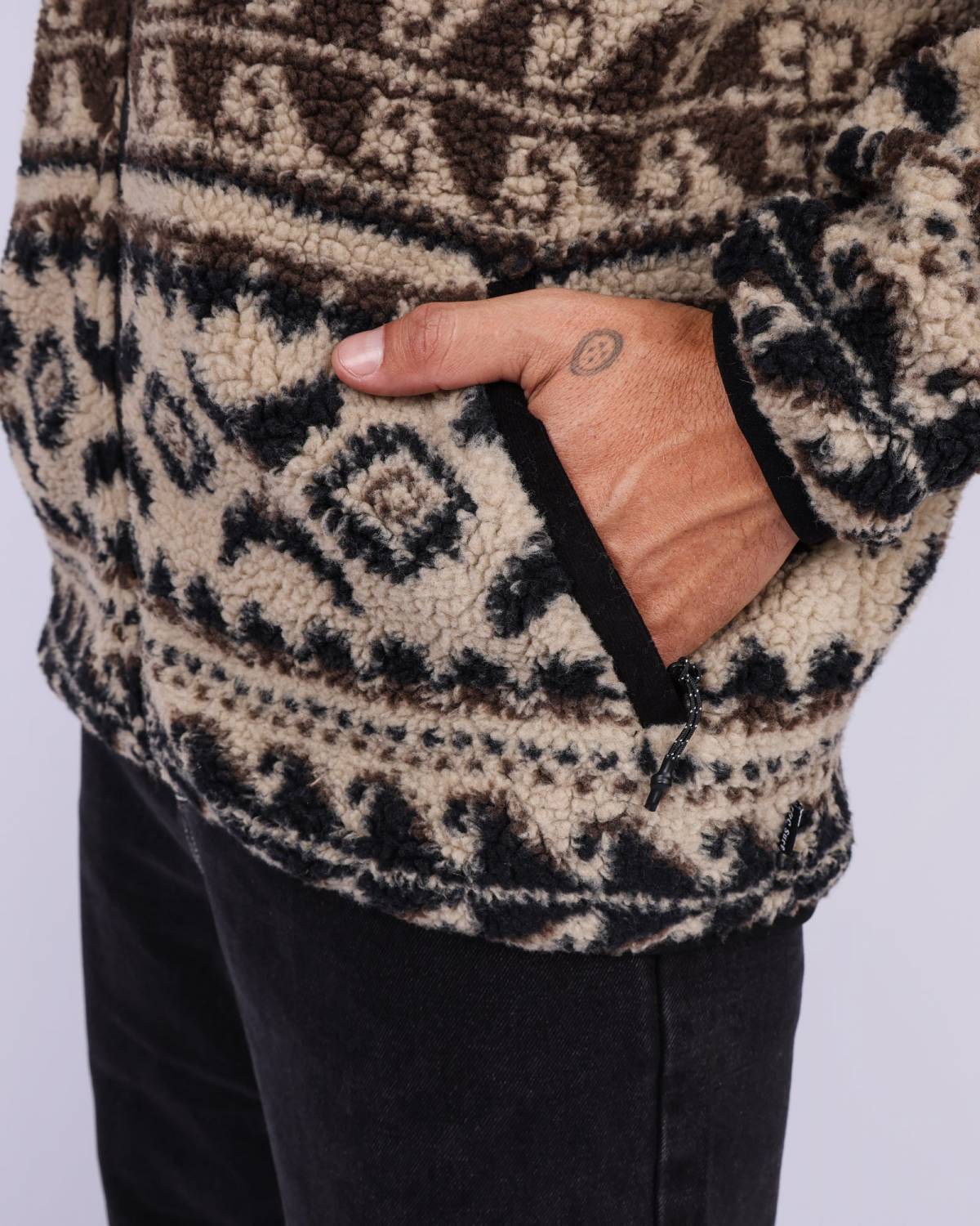 Breaker Zip Thru Polar Fleece - Sand