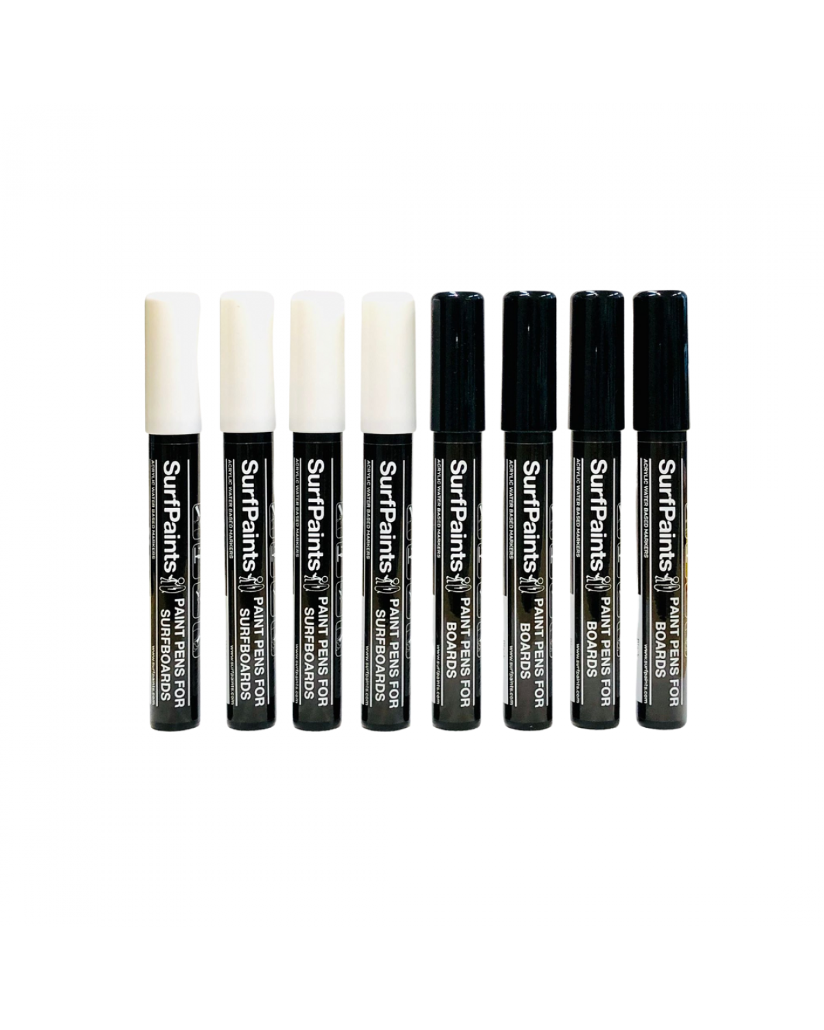 Black & White Acrylic Paint Pens - 4mm Durable Bullet Nibs for All Surfaces – Premium Japanese Quality